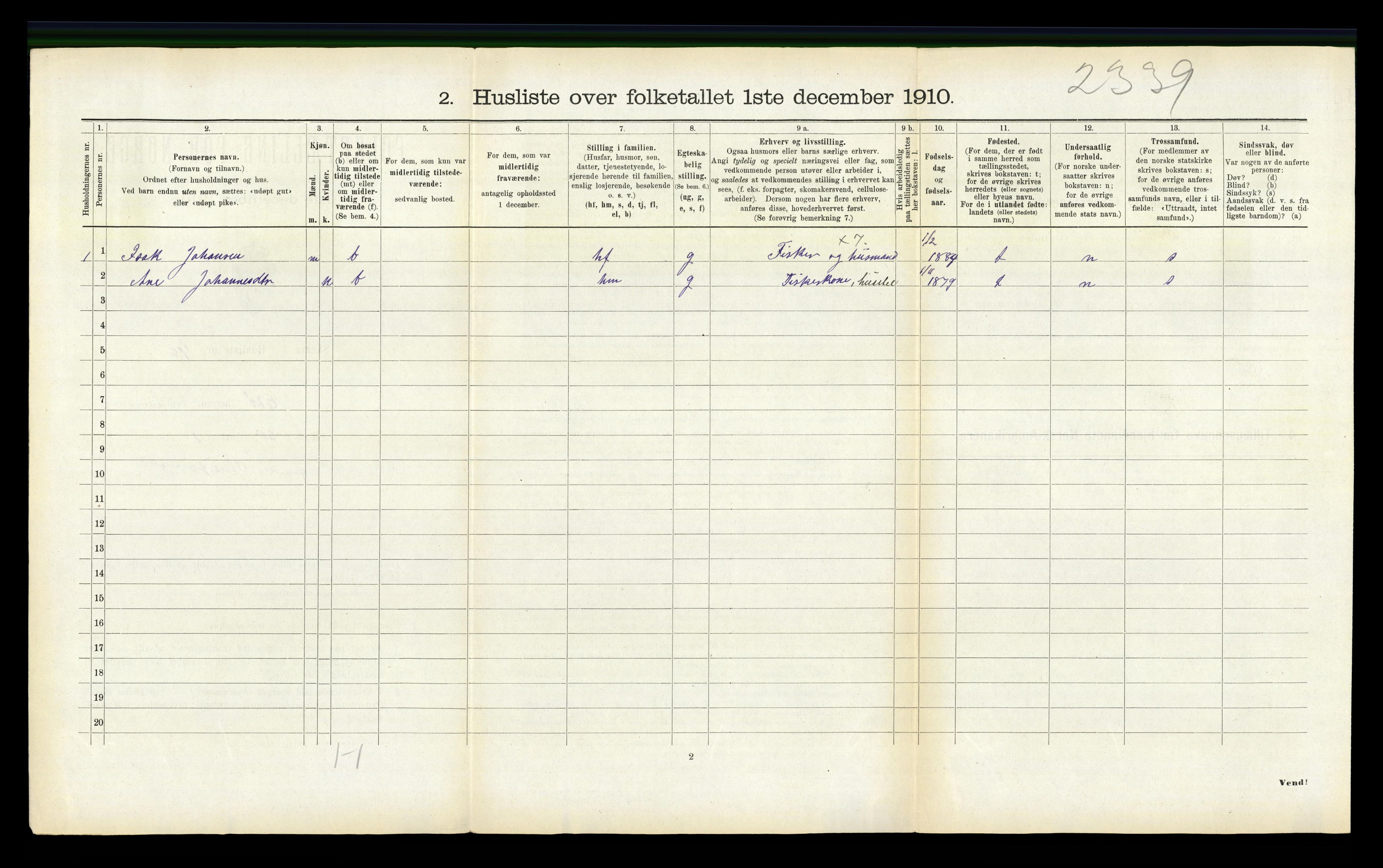 RA, 1910 census for Edøy, 1910, p. 881