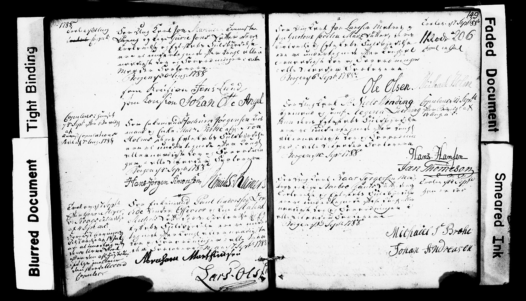 Domkirken sokneprestembete, AV/SAB-A-74801: Best man's statements no. II.5.1, 1767-1792, p. 149