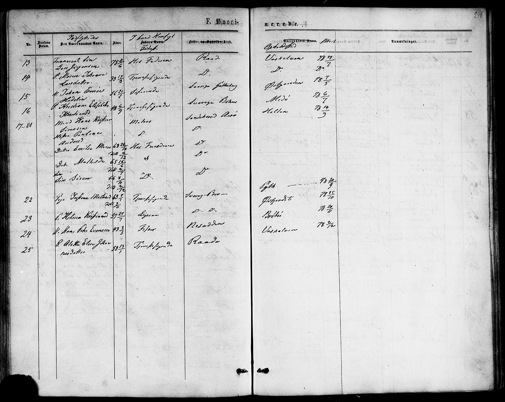 Nøtterøy kirkebøker, AV/SAKO-A-354/F/Fb/L0001: Parish register (official) no. II 1, 1865-1878, p. 248