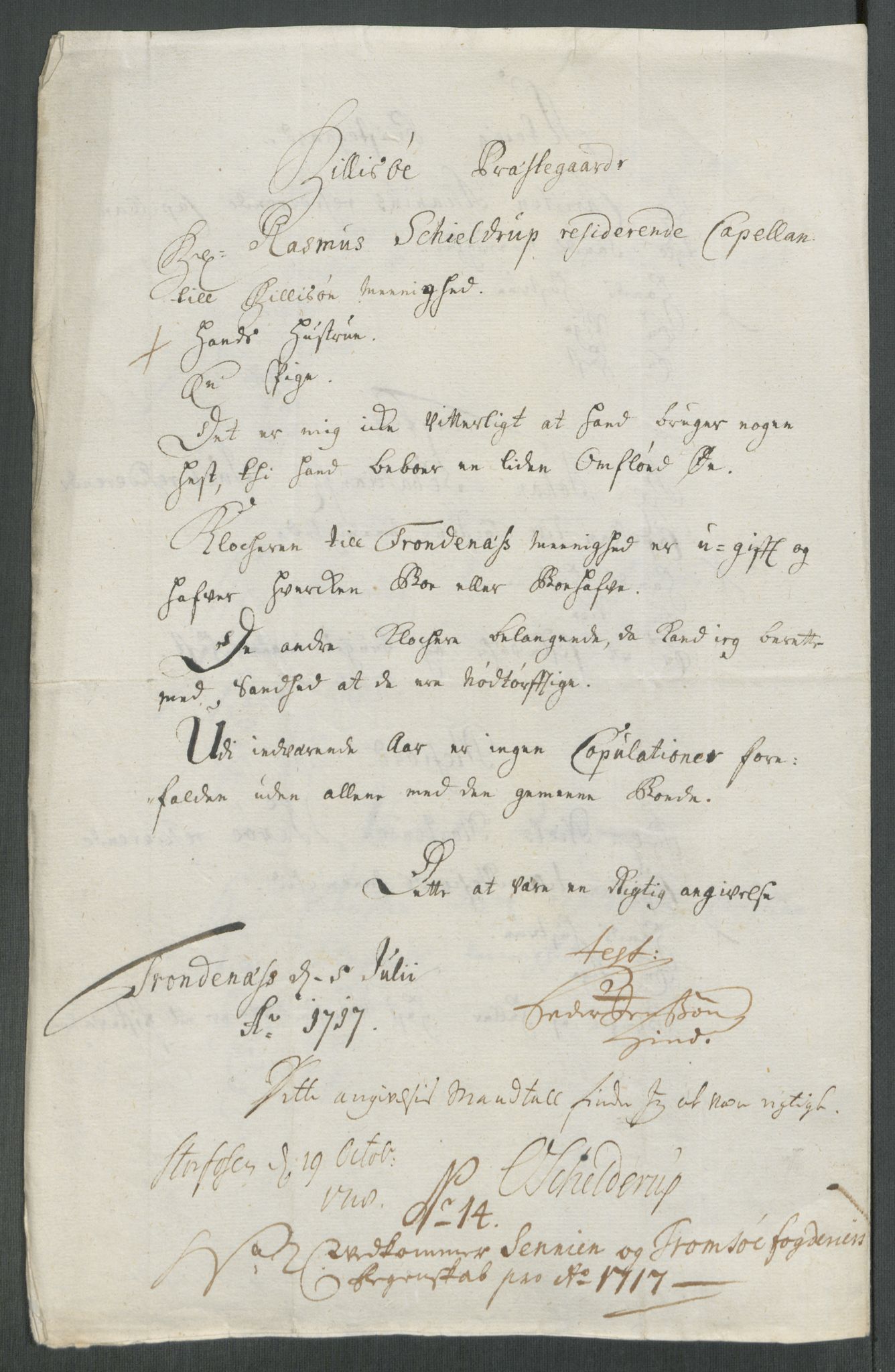 Rentekammeret inntil 1814, Reviderte regnskaper, Fogderegnskap, AV/RA-EA-4092/R68/L4763: Fogderegnskap Senja og Troms, 1717, p. 139