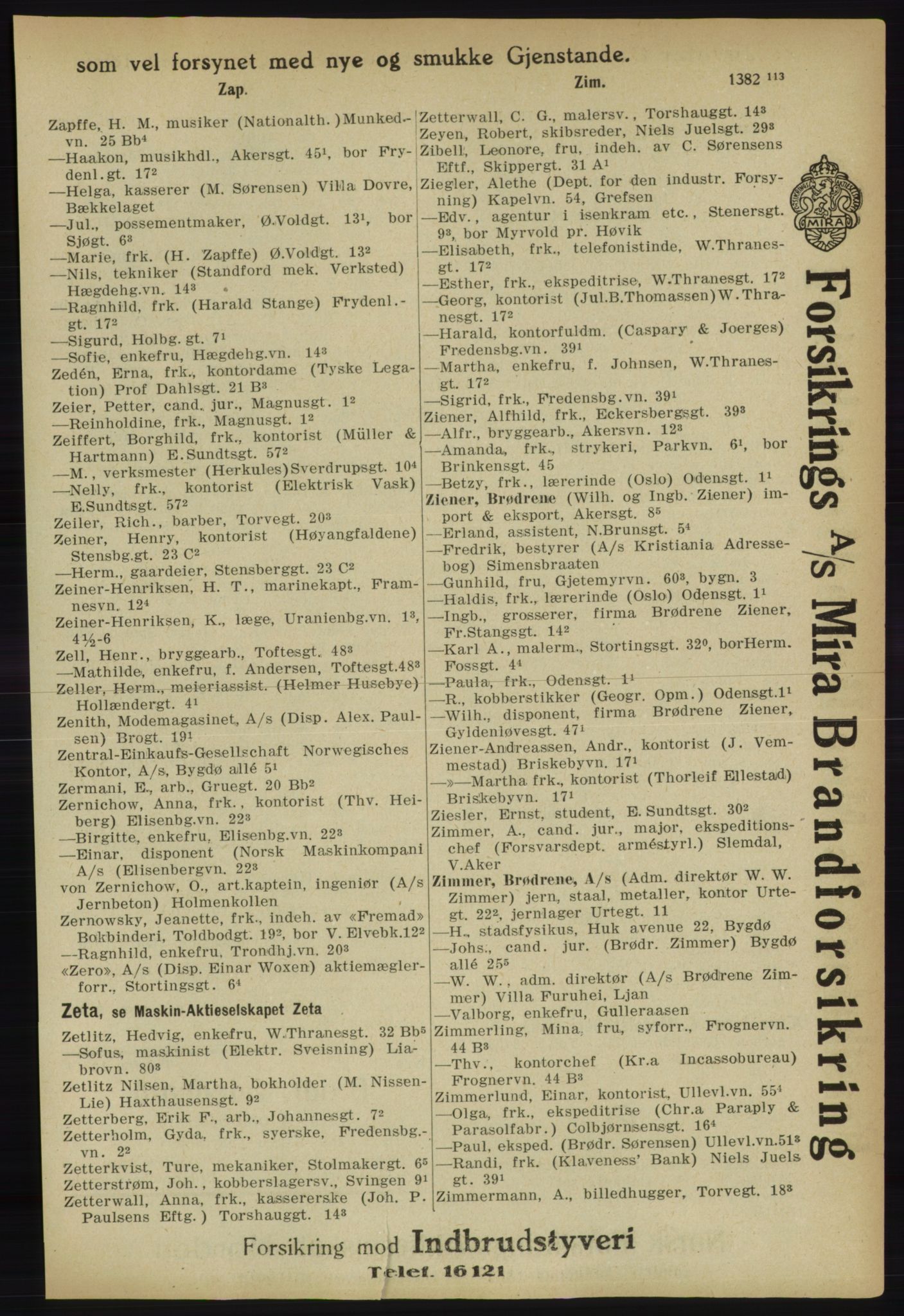 Kristiania/Oslo adressebok, PUBL/-, 1918, p. 1520
