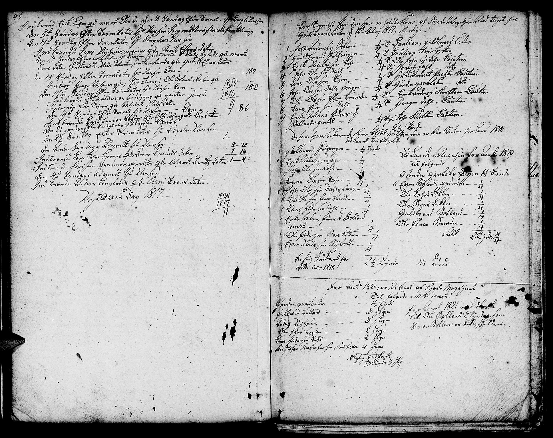 Ministerialprotokoller, klokkerbøker og fødselsregistre - Sør-Trøndelag, SAT/A-1456/693/L1120: Parish register (copy) no. 693C01, 1799-1816, p. 45-46