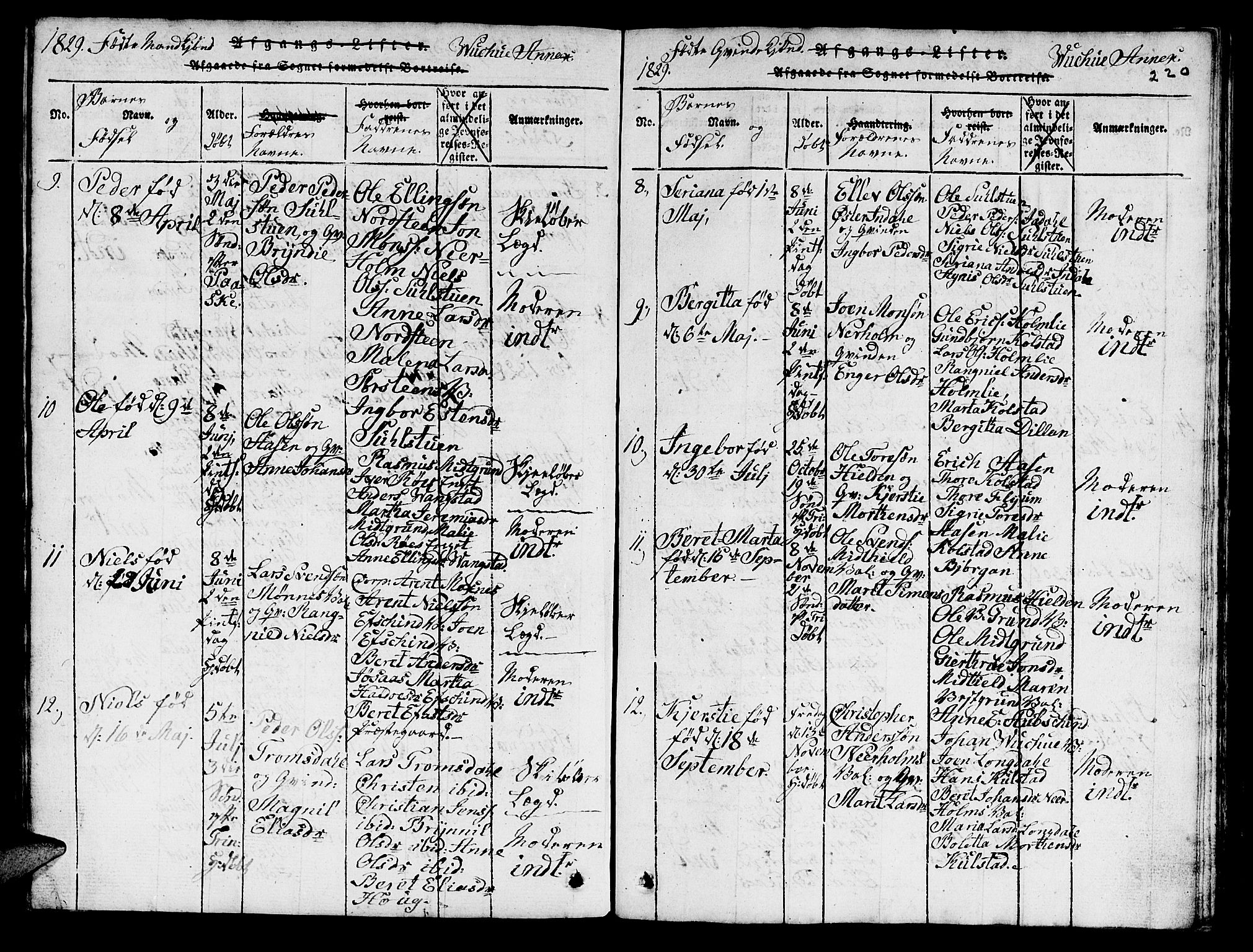 Ministerialprotokoller, klokkerbøker og fødselsregistre - Nord-Trøndelag, SAT/A-1458/724/L0265: Parish register (copy) no. 724C01, 1816-1845, p. 220