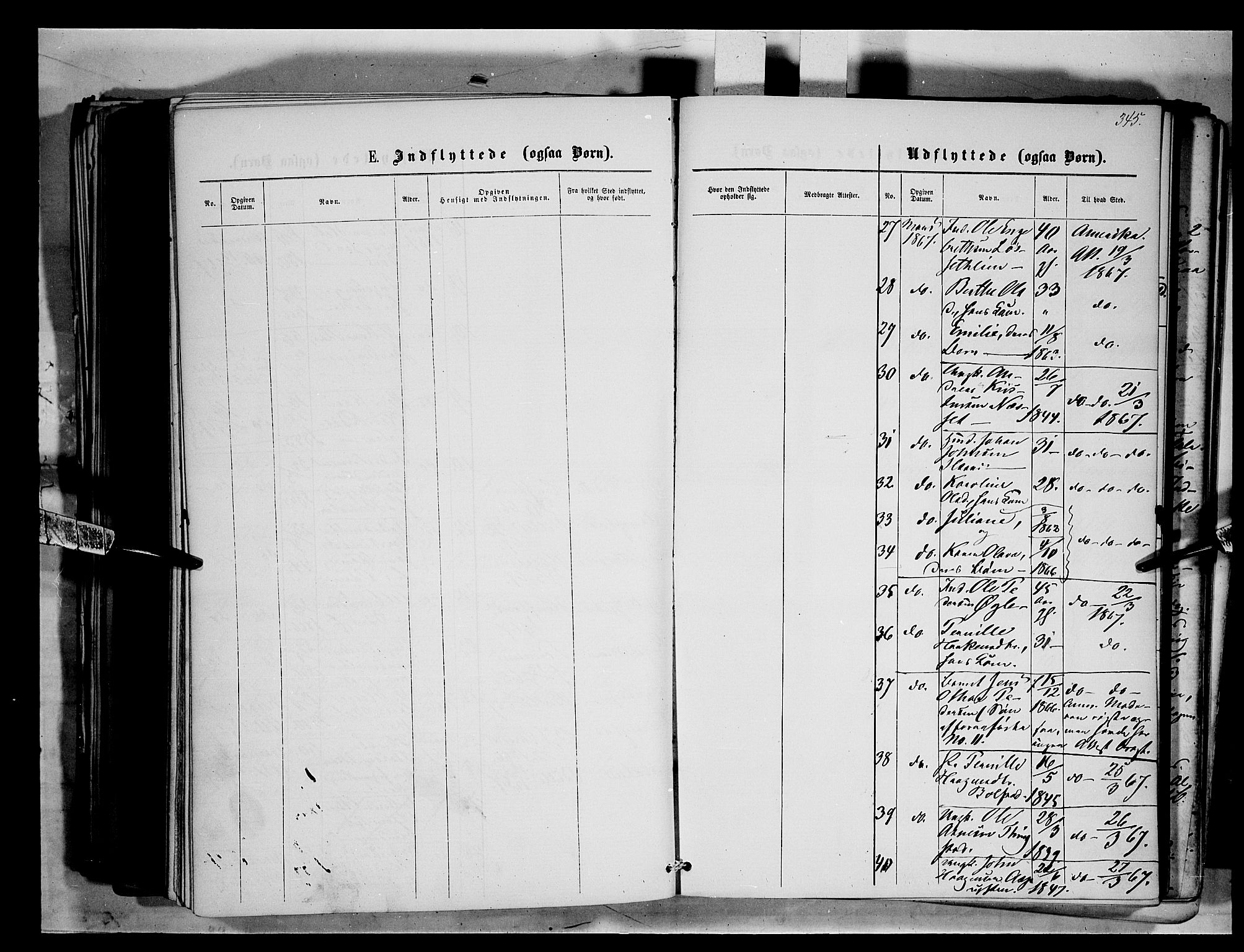 Åmot prestekontor, Hedmark, SAH/PREST-056/H/Ha/Haa/L0008: Parish register (official) no. 8, 1862-1875, p. 345