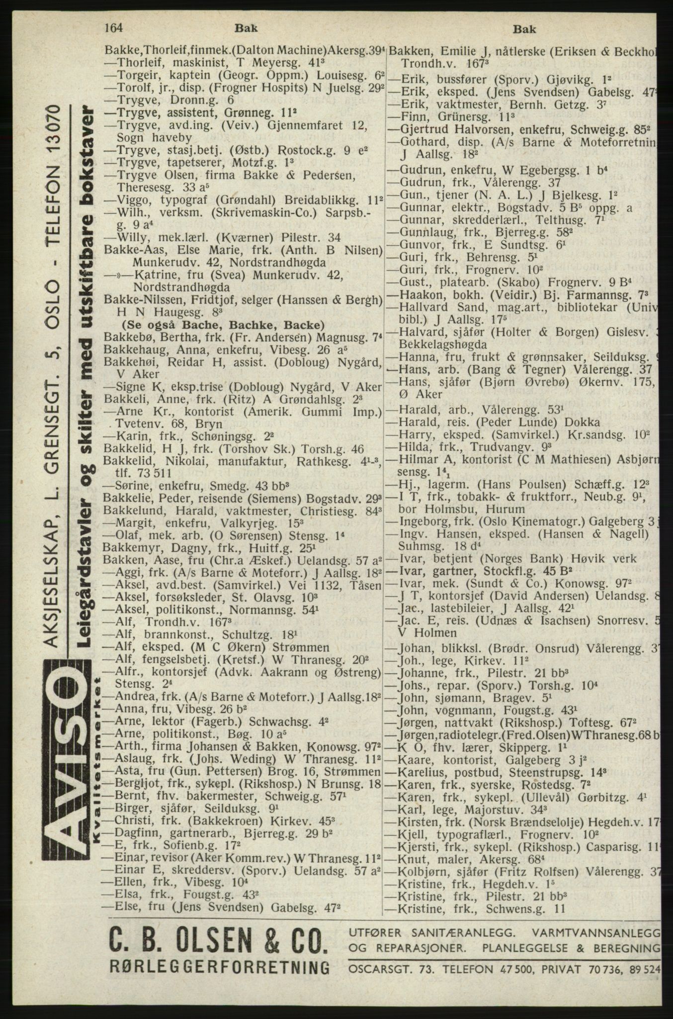 Kristiania/Oslo adressebok, PUBL/-, 1940, p. 182