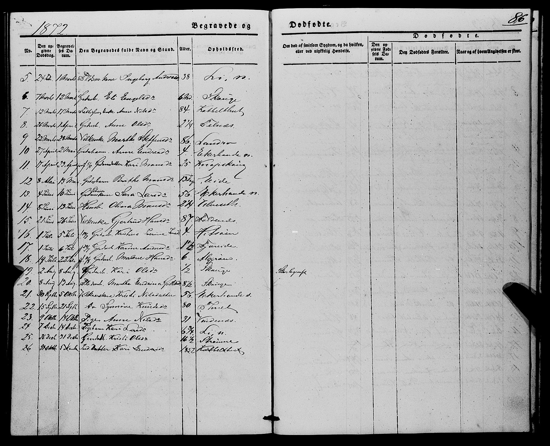 Fjell sokneprestembete, SAB/A-75301/H/Haa: Parish register (official) no. A 7, 1847-1877, p. 86
