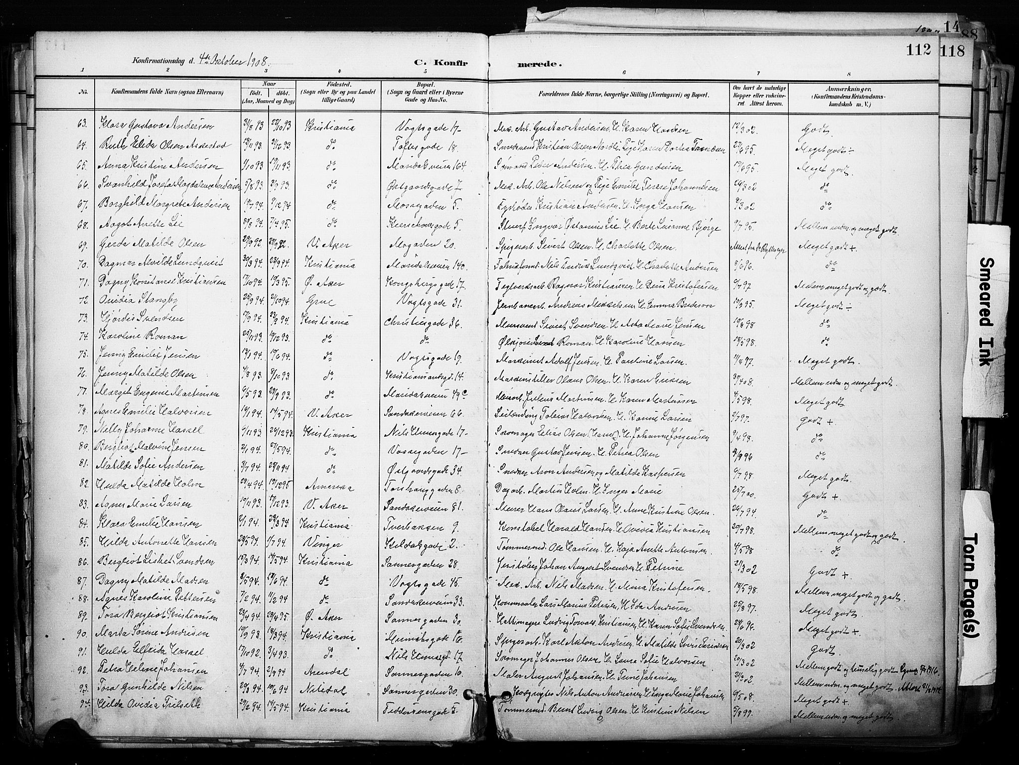 Sagene prestekontor Kirkebøker, SAO/A-10796/F/L0005: Parish register (official) no. 5, 1898-1911, p. 112