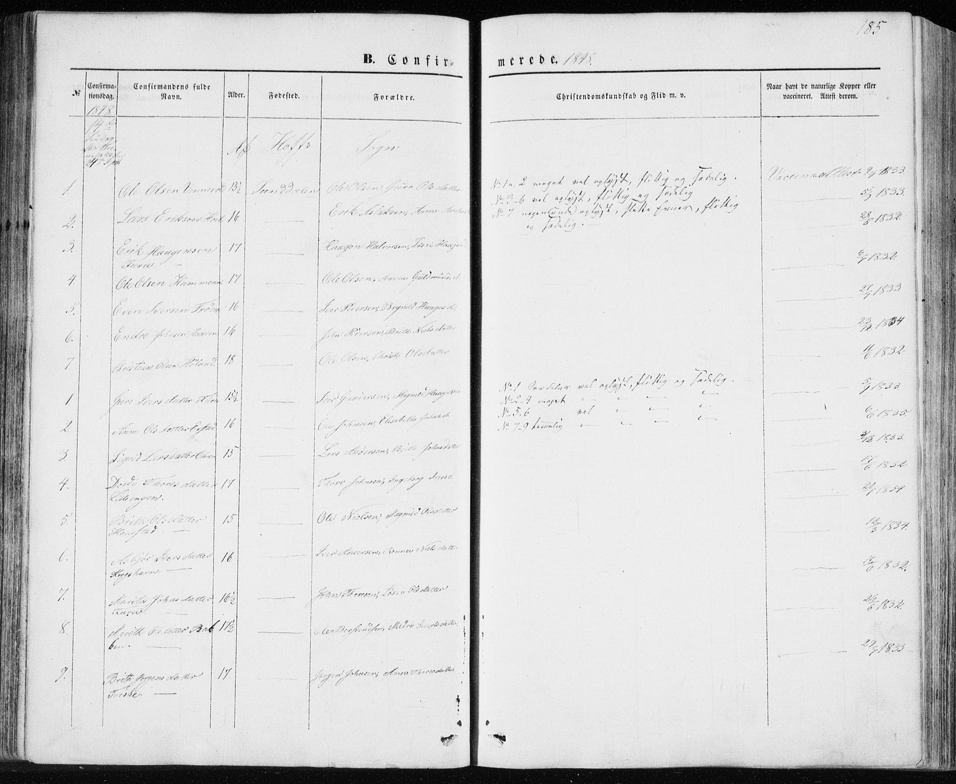 Ministerialprotokoller, klokkerbøker og fødselsregistre - Møre og Romsdal, SAT/A-1454/590/L1013: Parish register (official) no. 590A05, 1847-1877, p. 185
