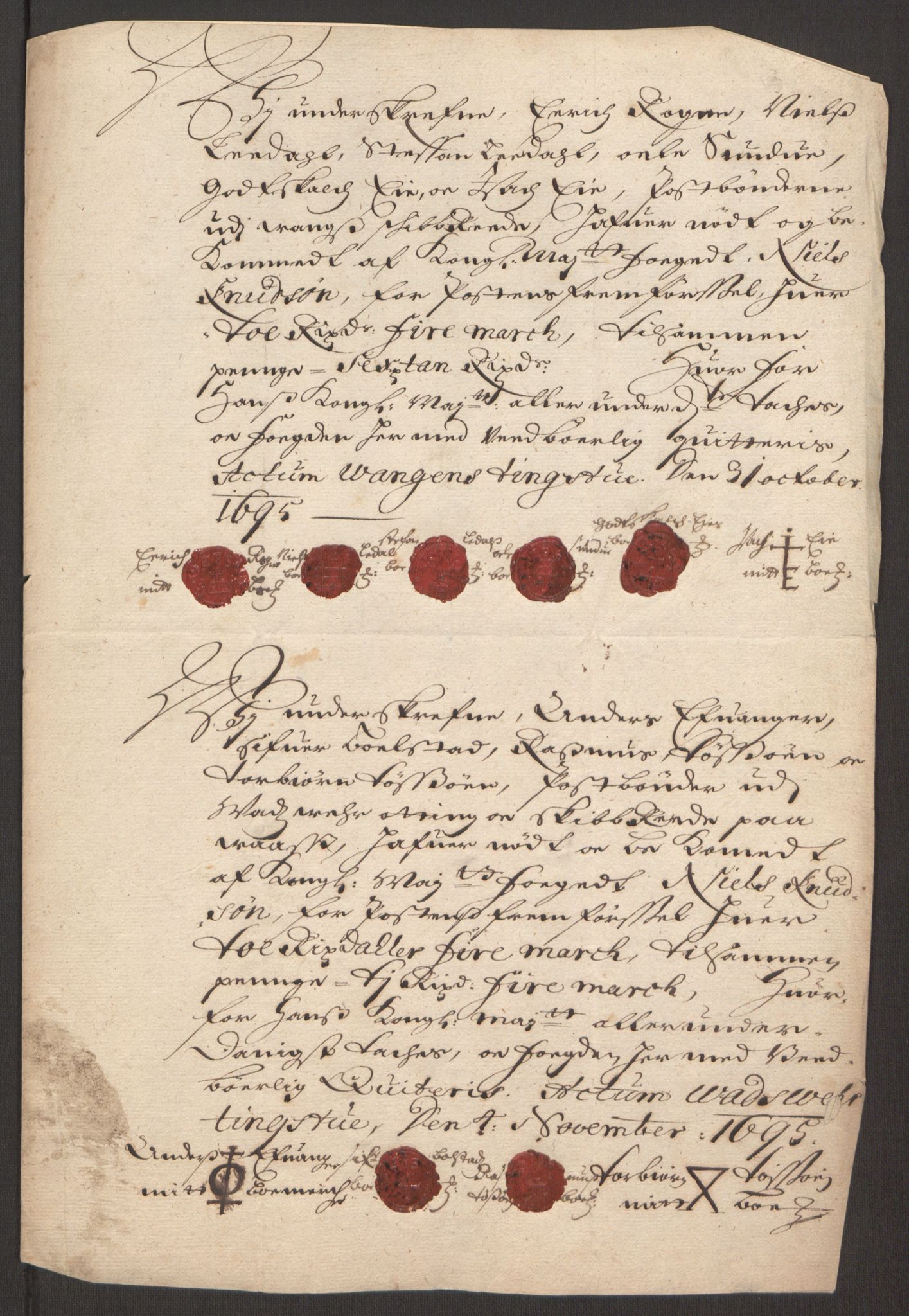 Rentekammeret inntil 1814, Reviderte regnskaper, Fogderegnskap, AV/RA-EA-4092/R48/L2976: Fogderegnskap Sunnhordland og Hardanger, 1695-1696, p. 199