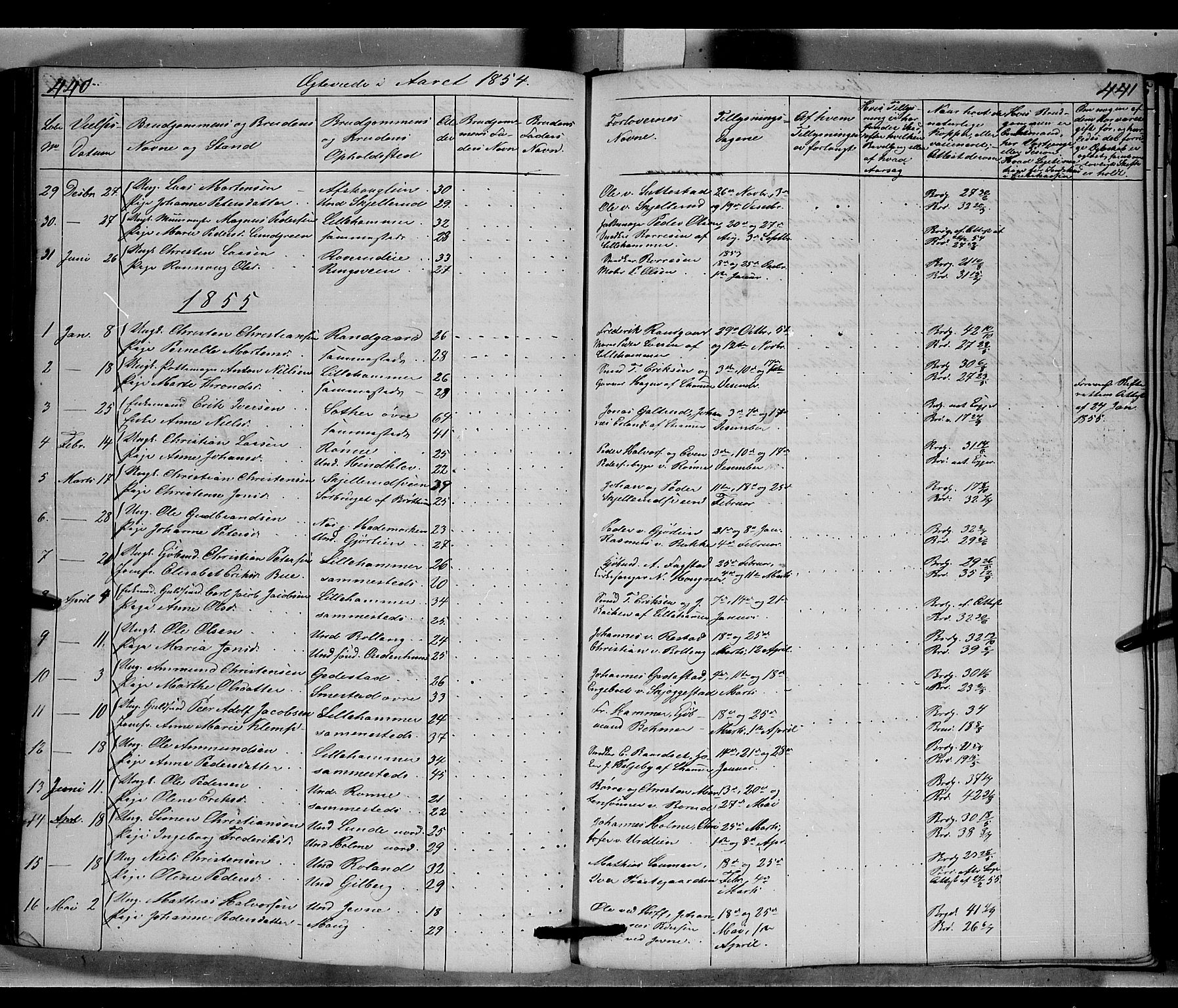 Fåberg prestekontor, AV/SAH-PREST-086/H/Ha/Hab/L0006: Parish register (copy) no. 6, 1837-1855, p. 440-441