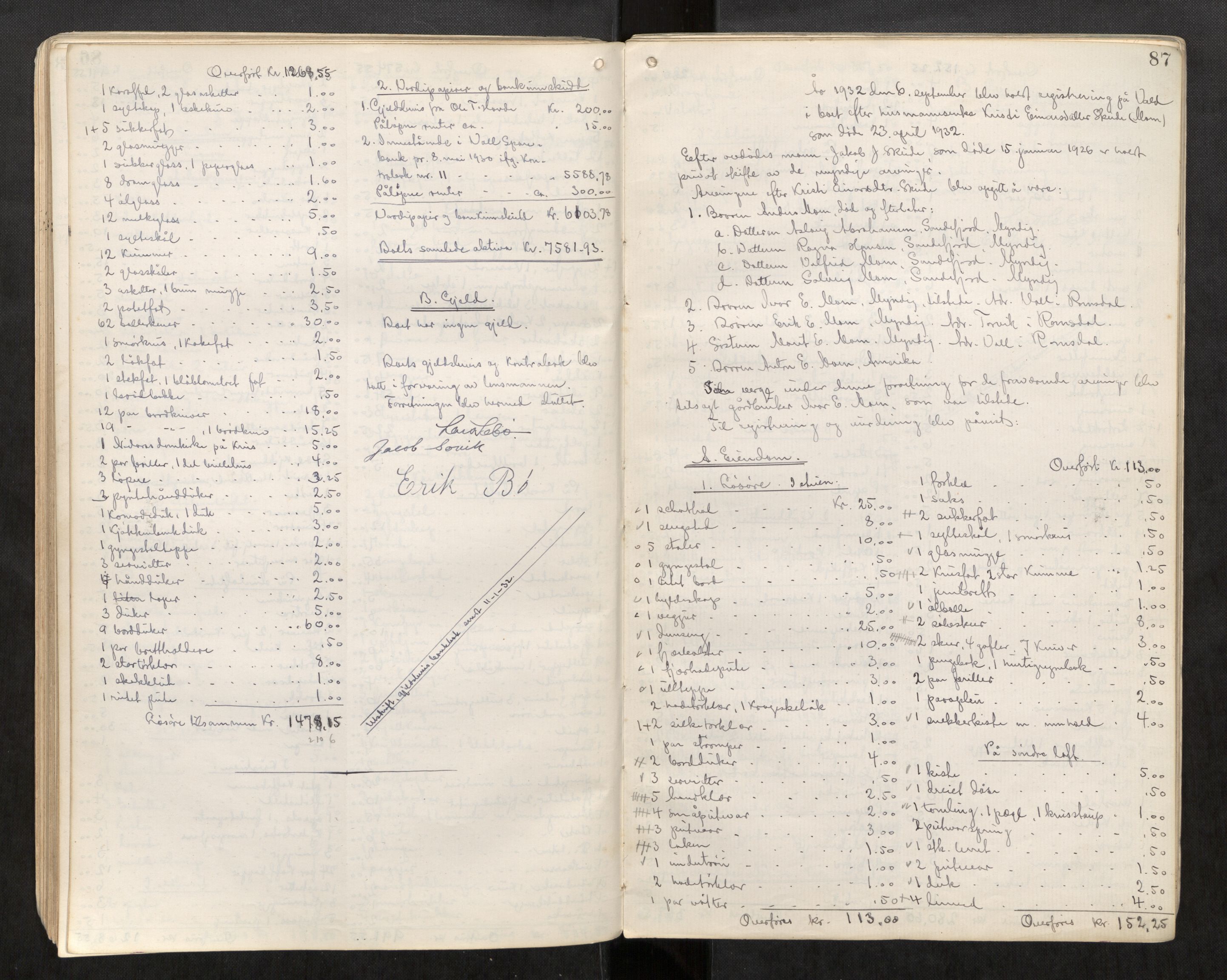 Voll lensmannskontor*, SAT/-, 1918-1949, p. 87