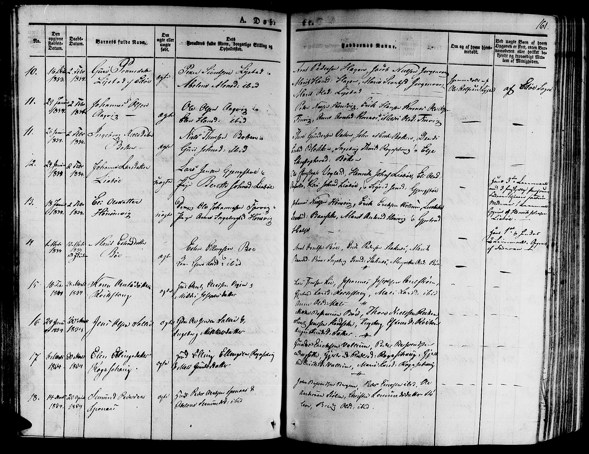 Ministerialprotokoller, klokkerbøker og fødselsregistre - Møre og Romsdal, AV/SAT-A-1454/592/L1025: Parish register (official) no. 592A03 /2, 1831-1849, p. 161