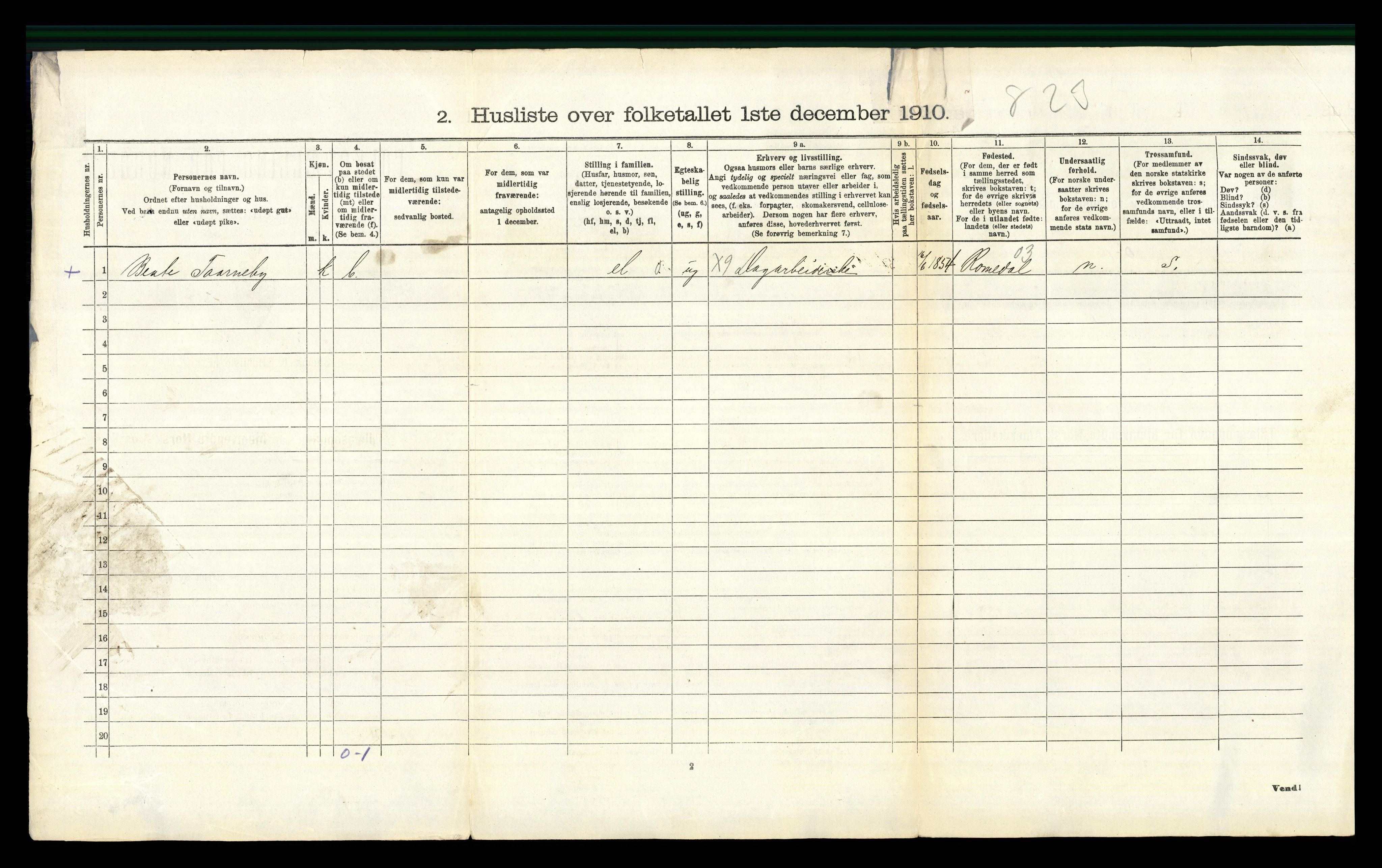 RA, 1910 census for Stange, 1910, p. 341