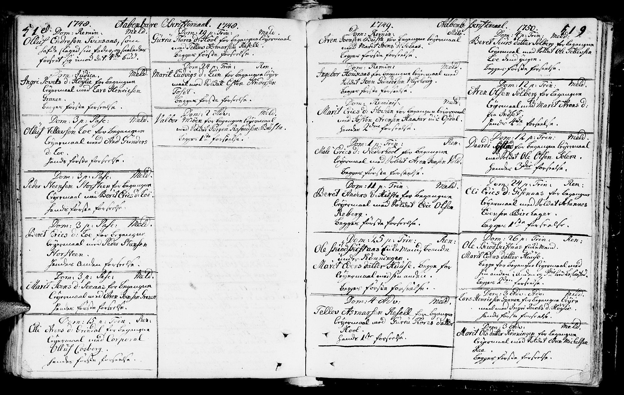 Ministerialprotokoller, klokkerbøker og fødselsregistre - Sør-Trøndelag, SAT/A-1456/672/L0850: Parish register (official) no. 672A03, 1725-1751, p. 518-519