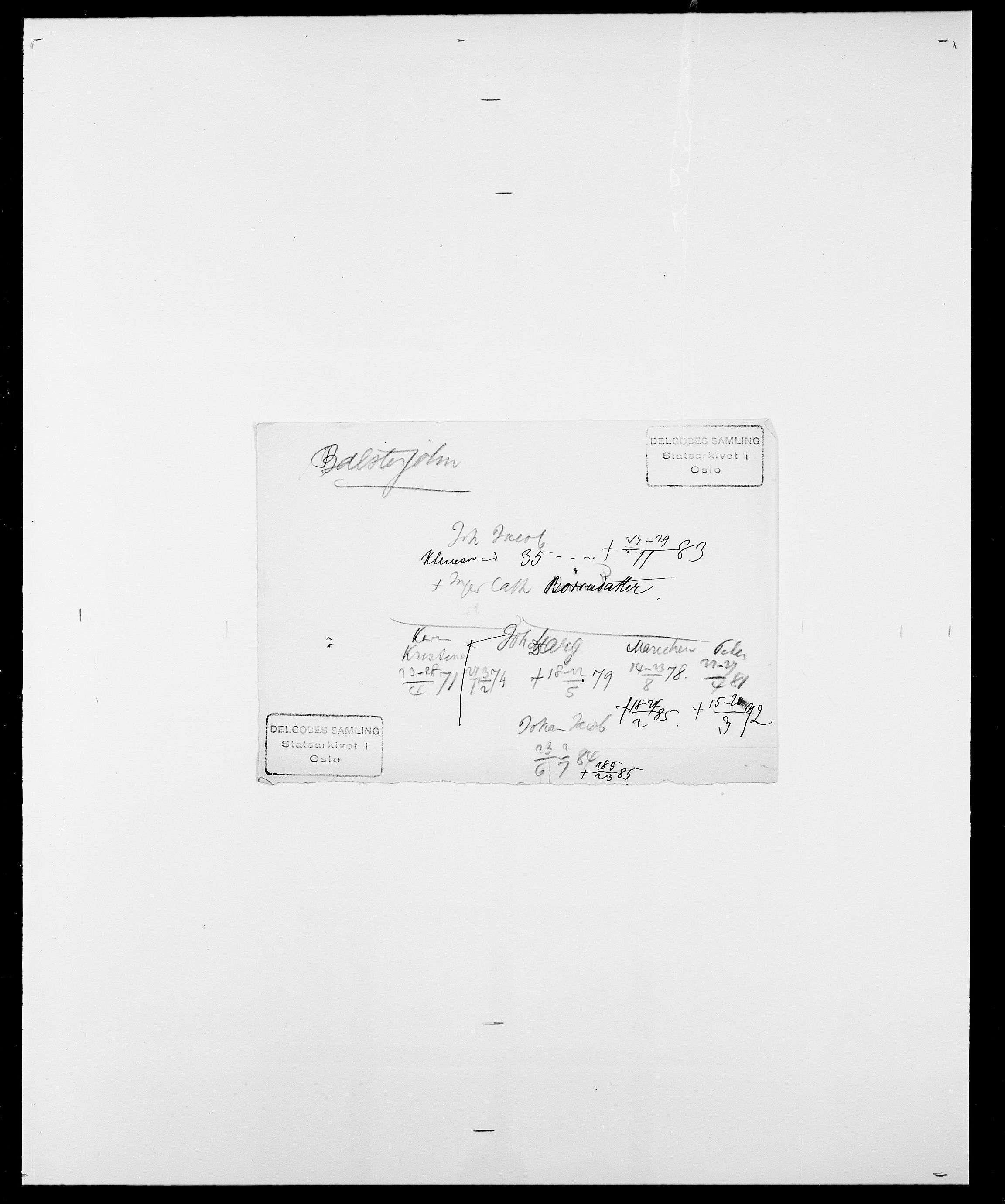 Delgobe, Charles Antoine - samling, AV/SAO-PAO-0038/D/Da/L0003: Barca - Bergen, p. 199