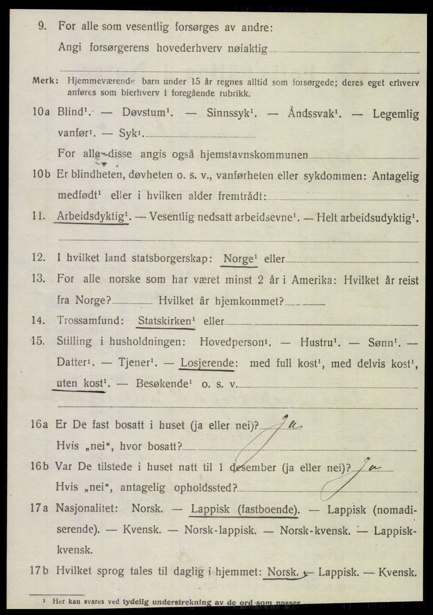 SAT, 1920 census for Hattfjelldal, 1920, p. 2697