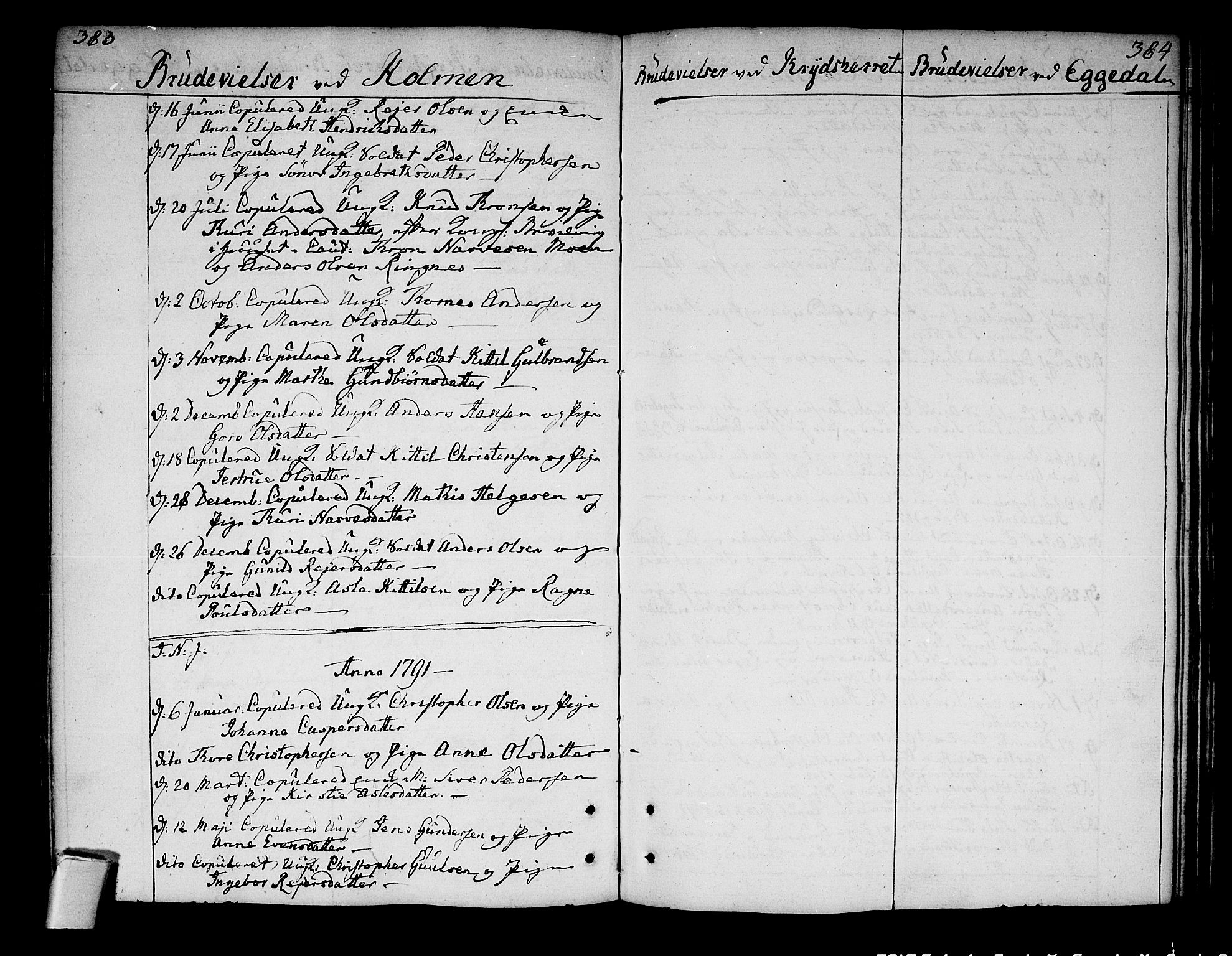 Sigdal kirkebøker, AV/SAKO-A-245/F/Fa/L0002: Parish register (official) no. I 2, 1778-1792, p. 383-384