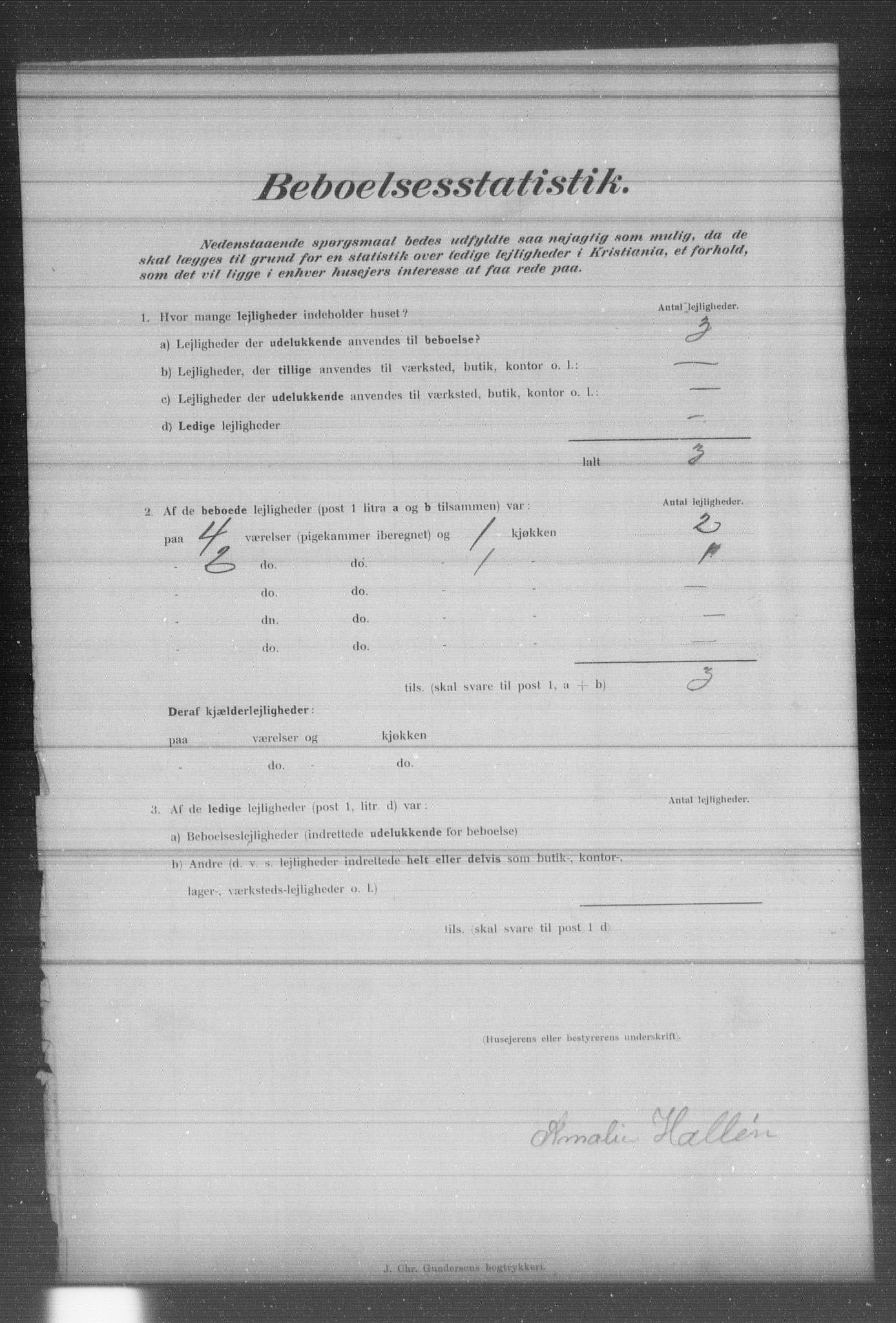 OBA, Municipal Census 1902 for Kristiania, 1902, p. 2511