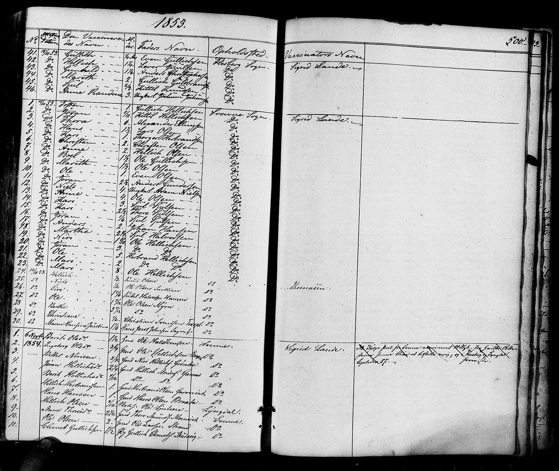 Flesberg kirkebøker, AV/SAKO-A-18/F/Fa/L0006: Parish register (official) no. I 6, 1834-1860, p. 500