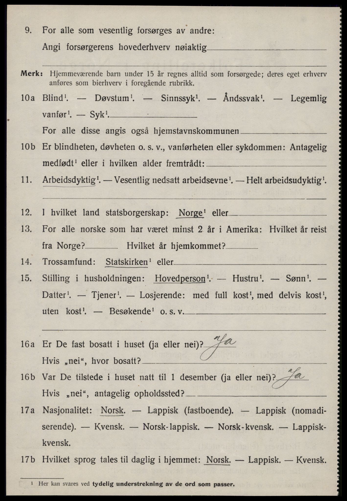 SAT, 1920 census for Oppdal, 1920, p. 4970