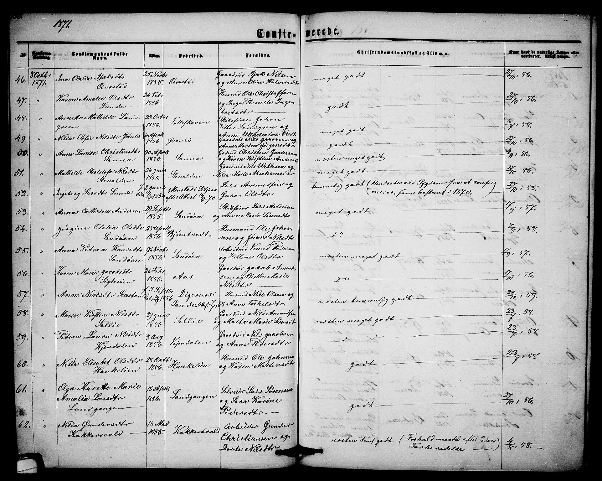 Eidanger kirkebøker, AV/SAKO-A-261/G/Ga/L0001: Parish register (copy) no. 1, 1863-1878, p. 130