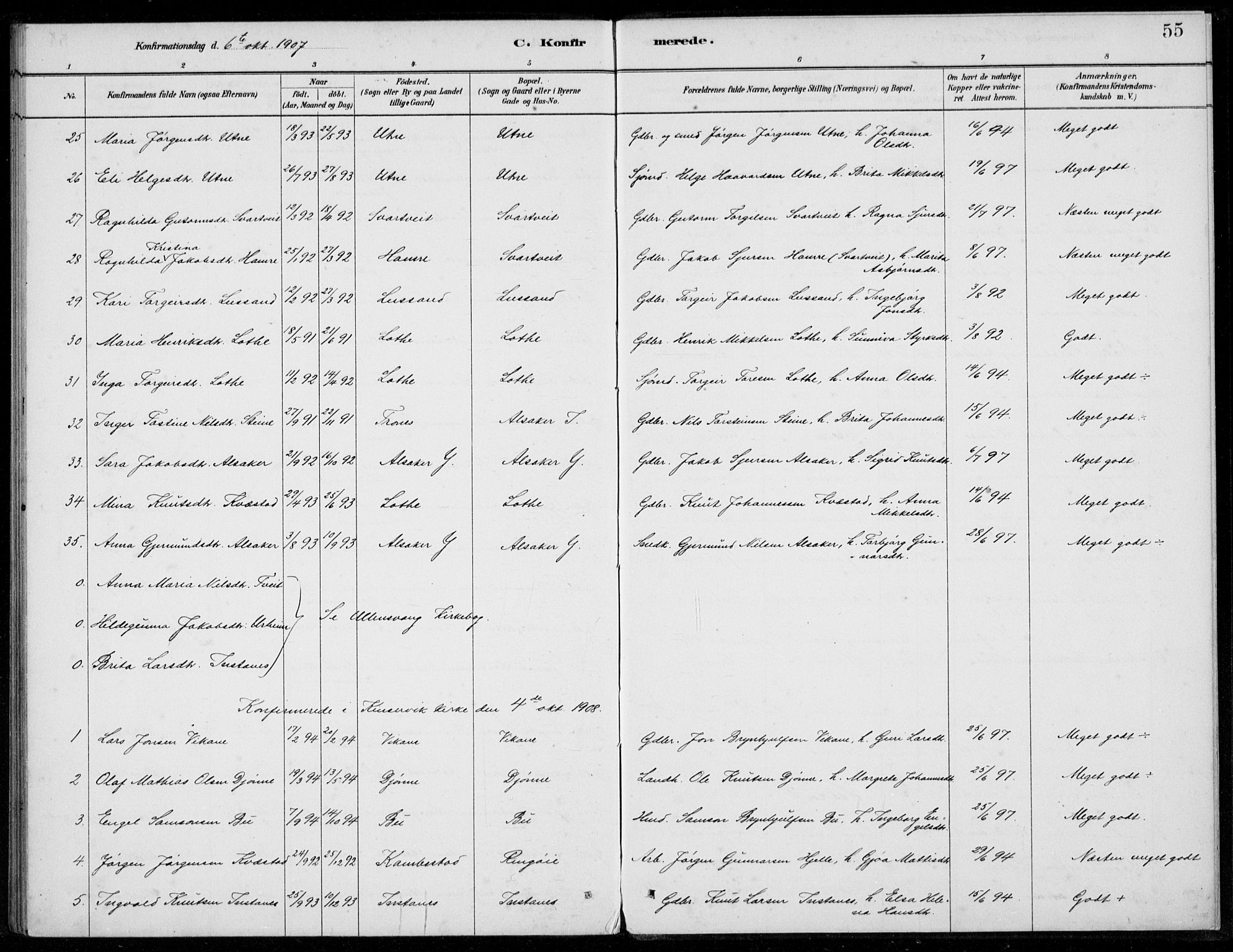 Ullensvang sokneprestembete, SAB/A-78701/H/Haa: Parish register (official) no. E  2, 1880-1914, p. 55