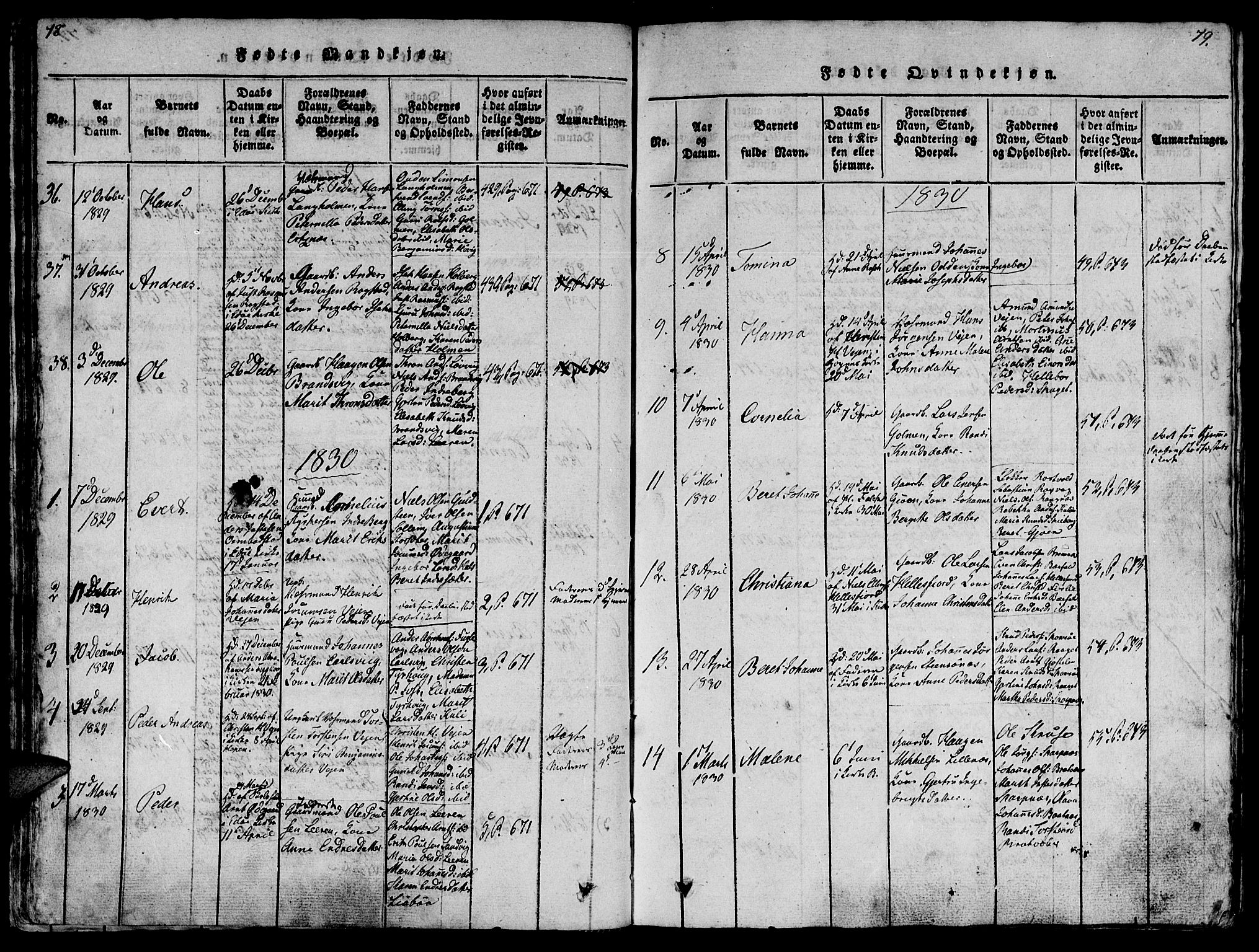 Ministerialprotokoller, klokkerbøker og fødselsregistre - Møre og Romsdal, SAT/A-1454/581/L0933: Parish register (official) no. 581A03 /1, 1819-1836, p. 78-79
