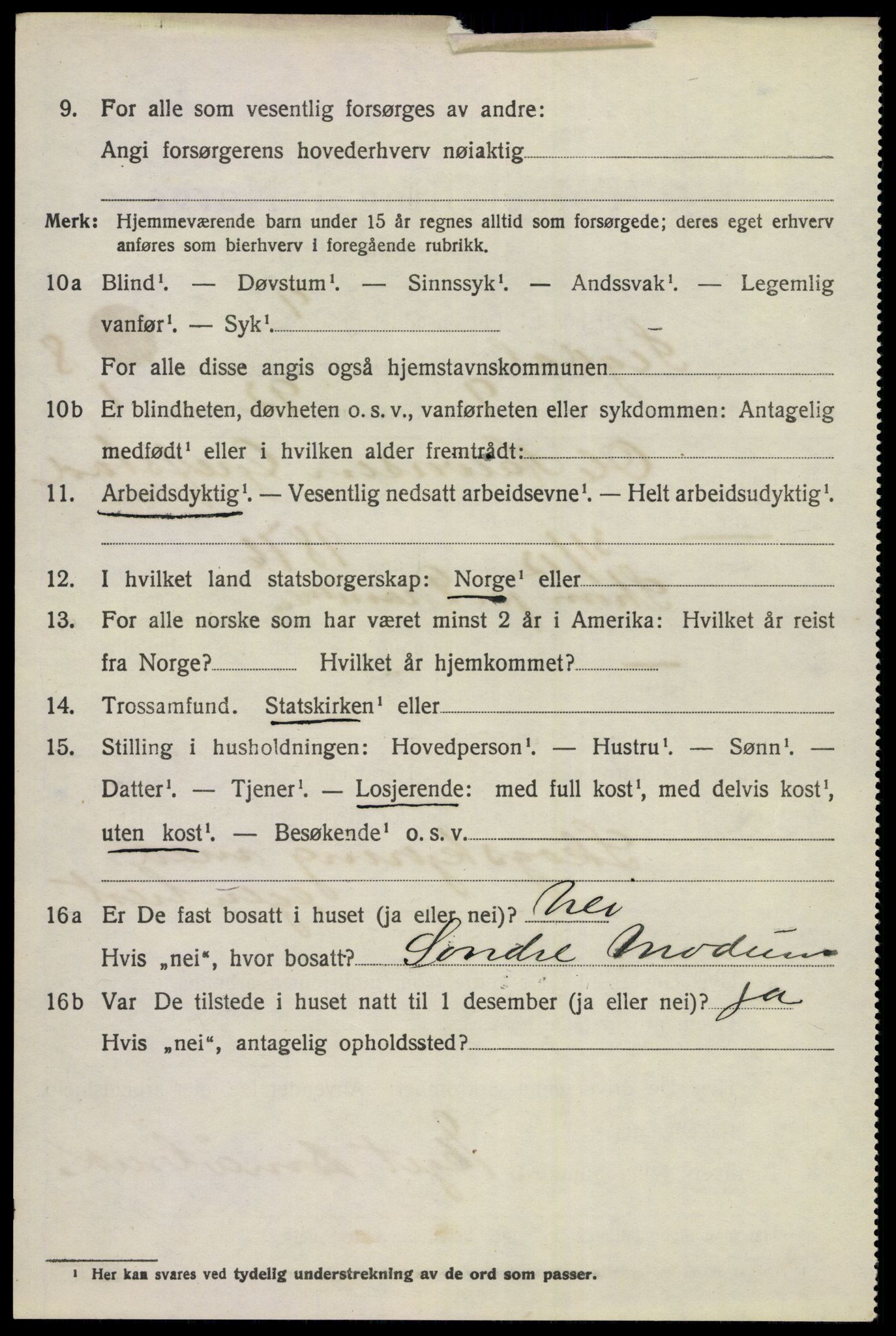 SAKO, 1920 census for Sigdal, 1920, p. 6103