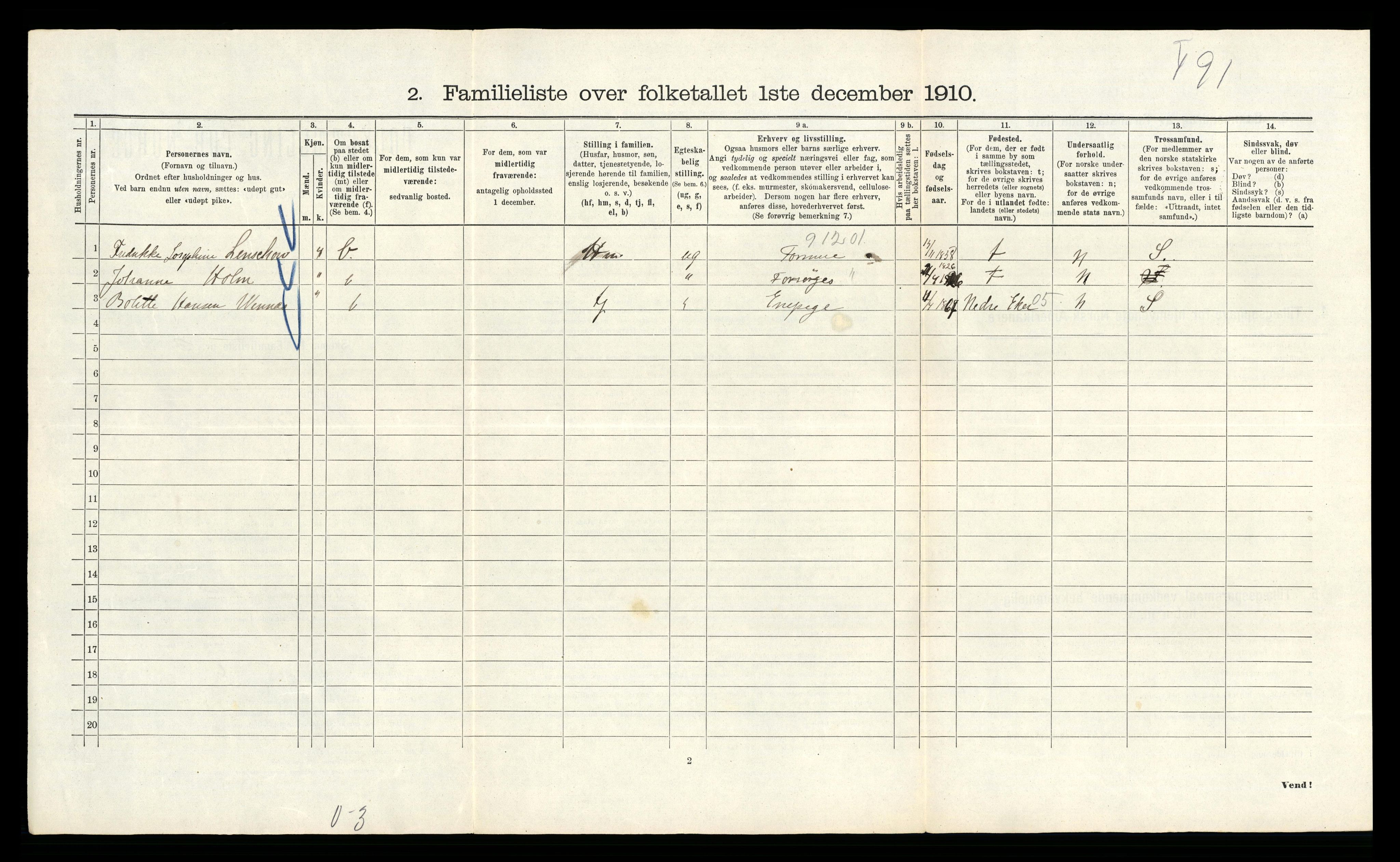 RA, 1910 census for Kristiania, 1910, p. 104972