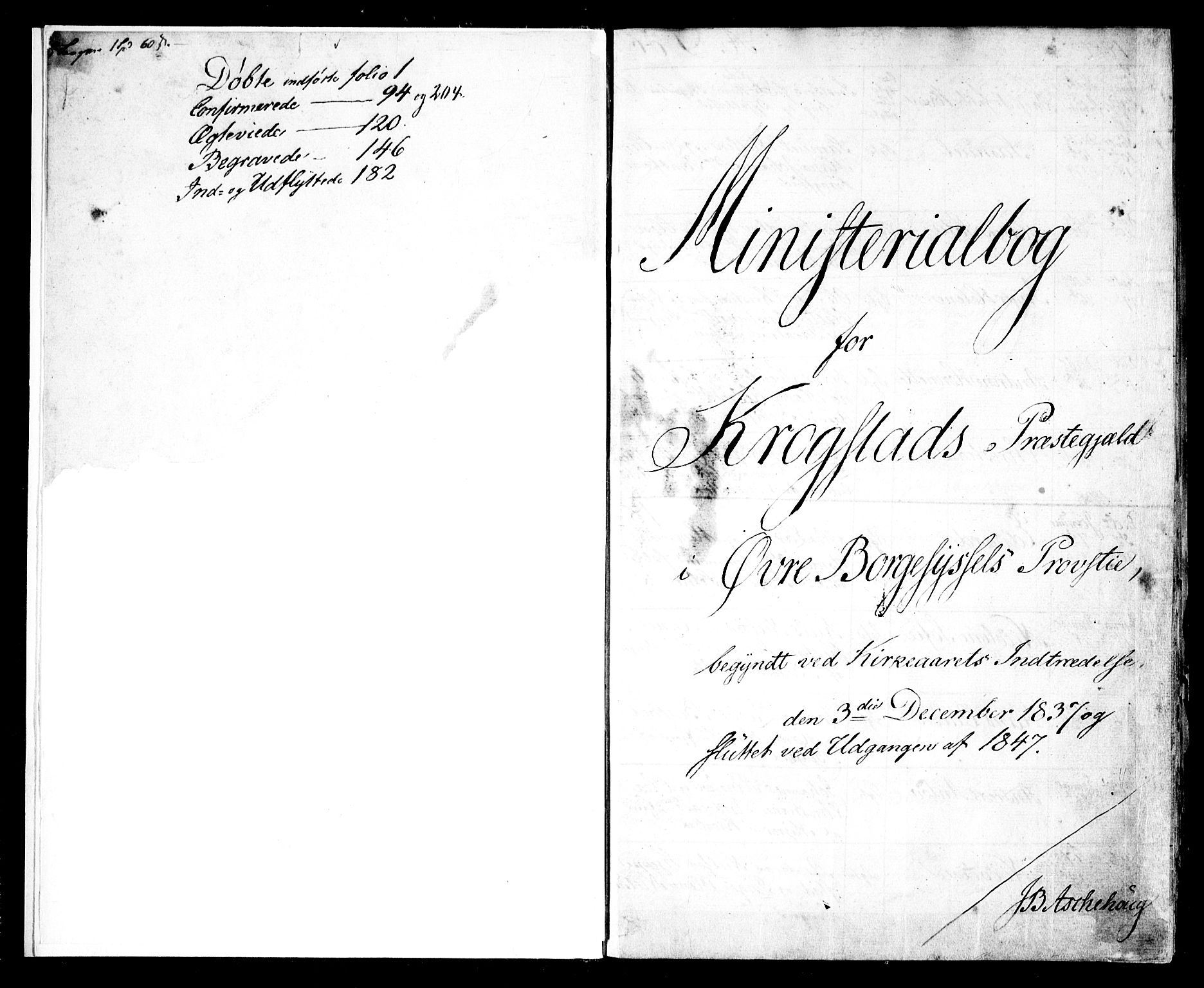 Kråkstad prestekontor Kirkebøker, SAO/A-10125a/F/Fa/L0005: Parish register (official) no. I 5, 1837-1847