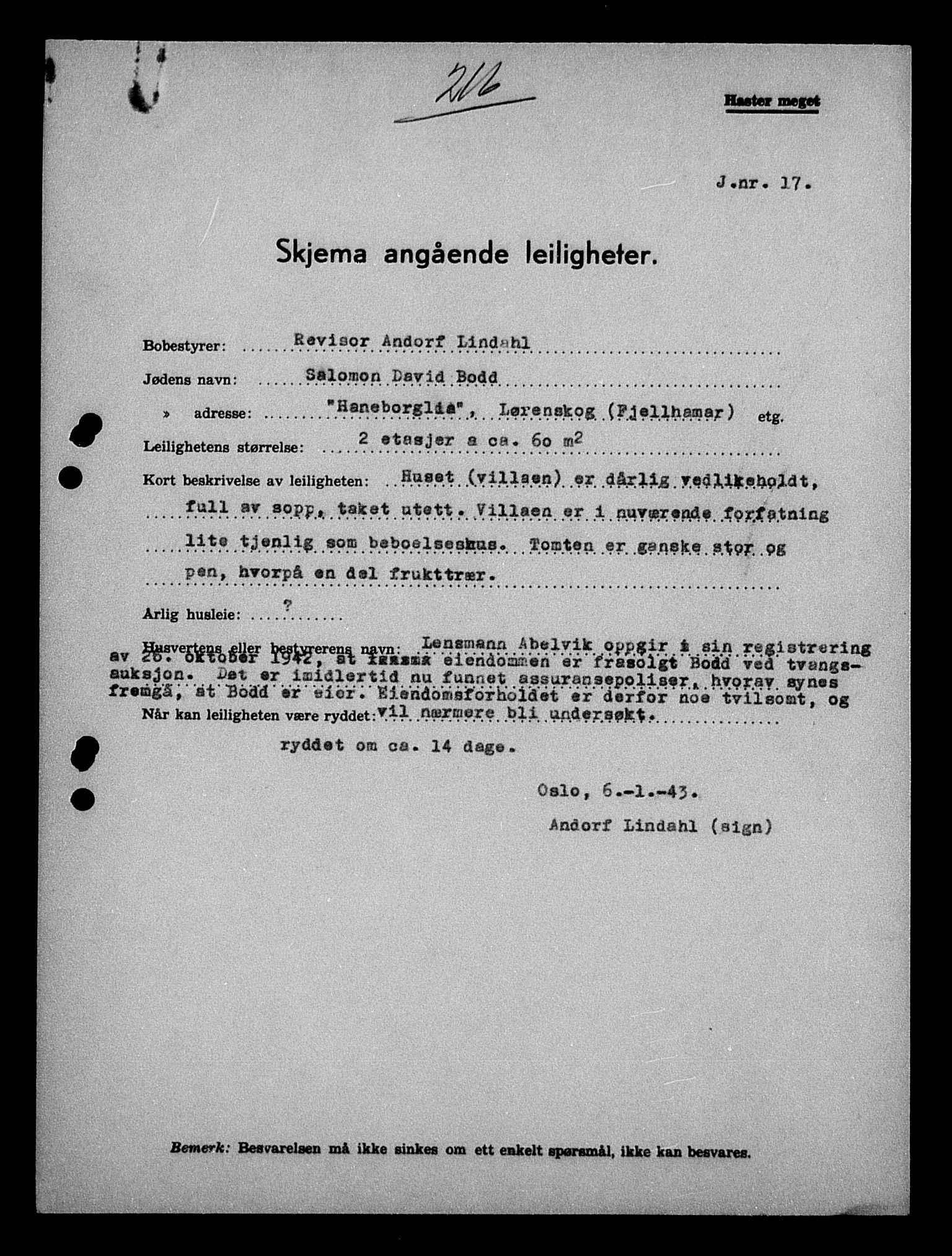 Justisdepartementet, Tilbakeføringskontoret for inndratte formuer, AV/RA-S-1564/H/Hc/Hcc/L0927: --, 1945-1947, p. 219
