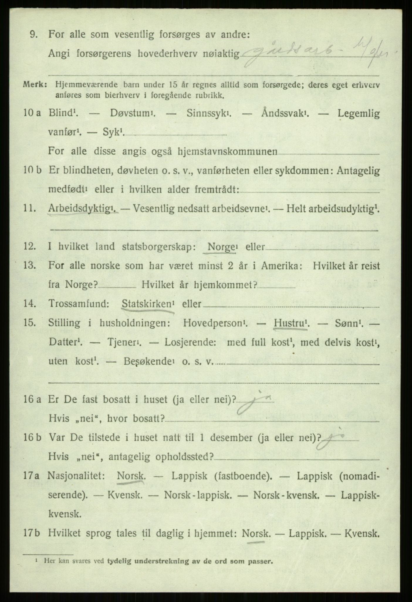 SATØ, 1920 census for Trondenes, 1920, p. 8750