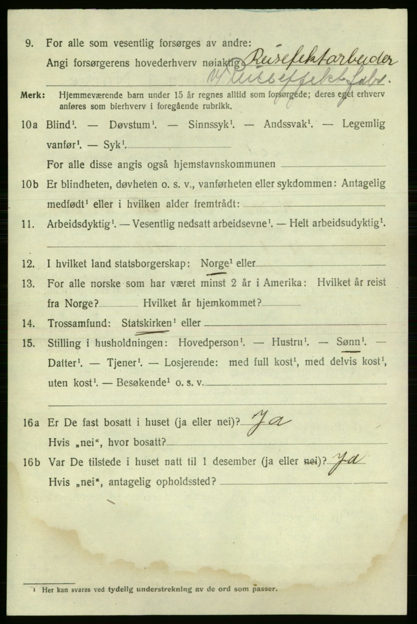 SAO, 1920 census for Fredrikshald, 1920, p. 17154
