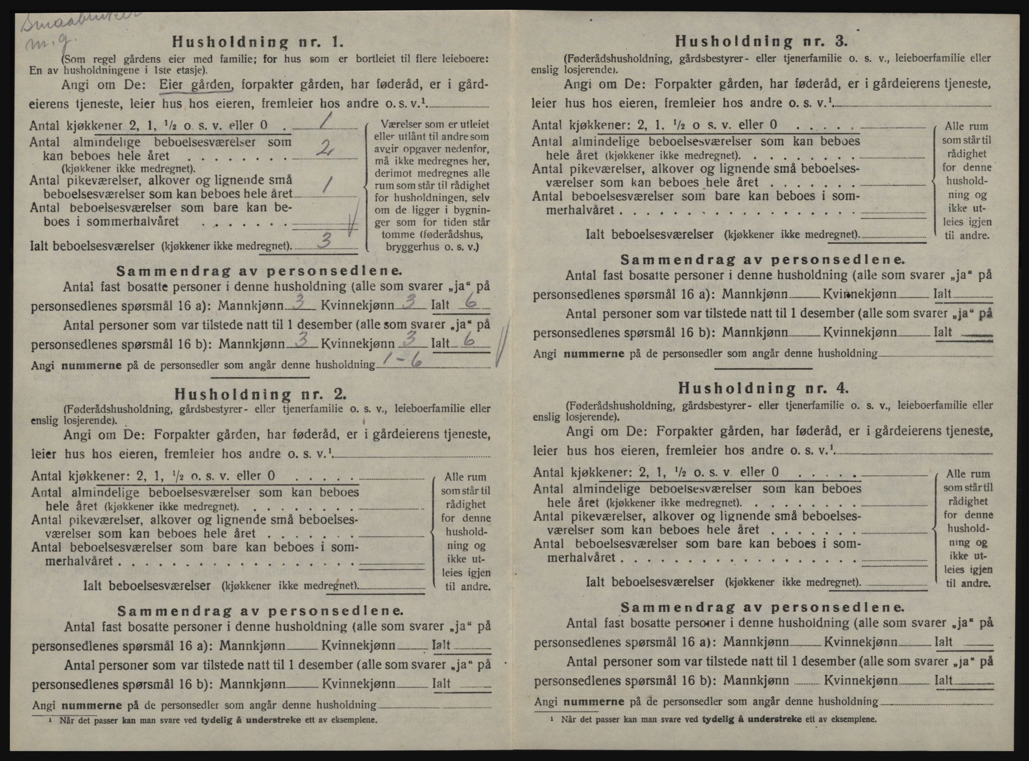 SAT, 1920 census for Geitastrand, 1920, p. 232