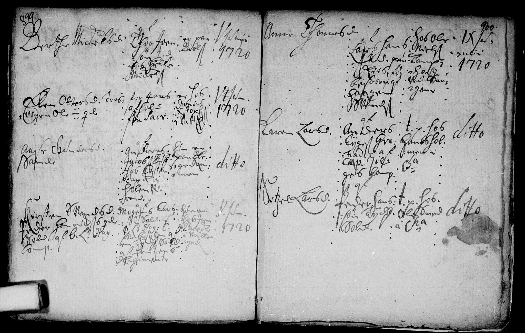 Aker prestekontor kirkebøker, AV/SAO-A-10861/F/L0002: Parish register (official) no. 2, 1714-1720, p. 899-900