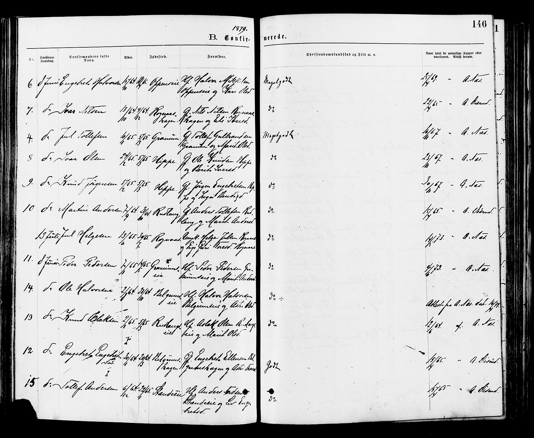 Nord-Aurdal prestekontor, AV/SAH-PREST-132/H/Ha/Haa/L0009: Parish register (official) no. 9, 1876-1882, p. 146