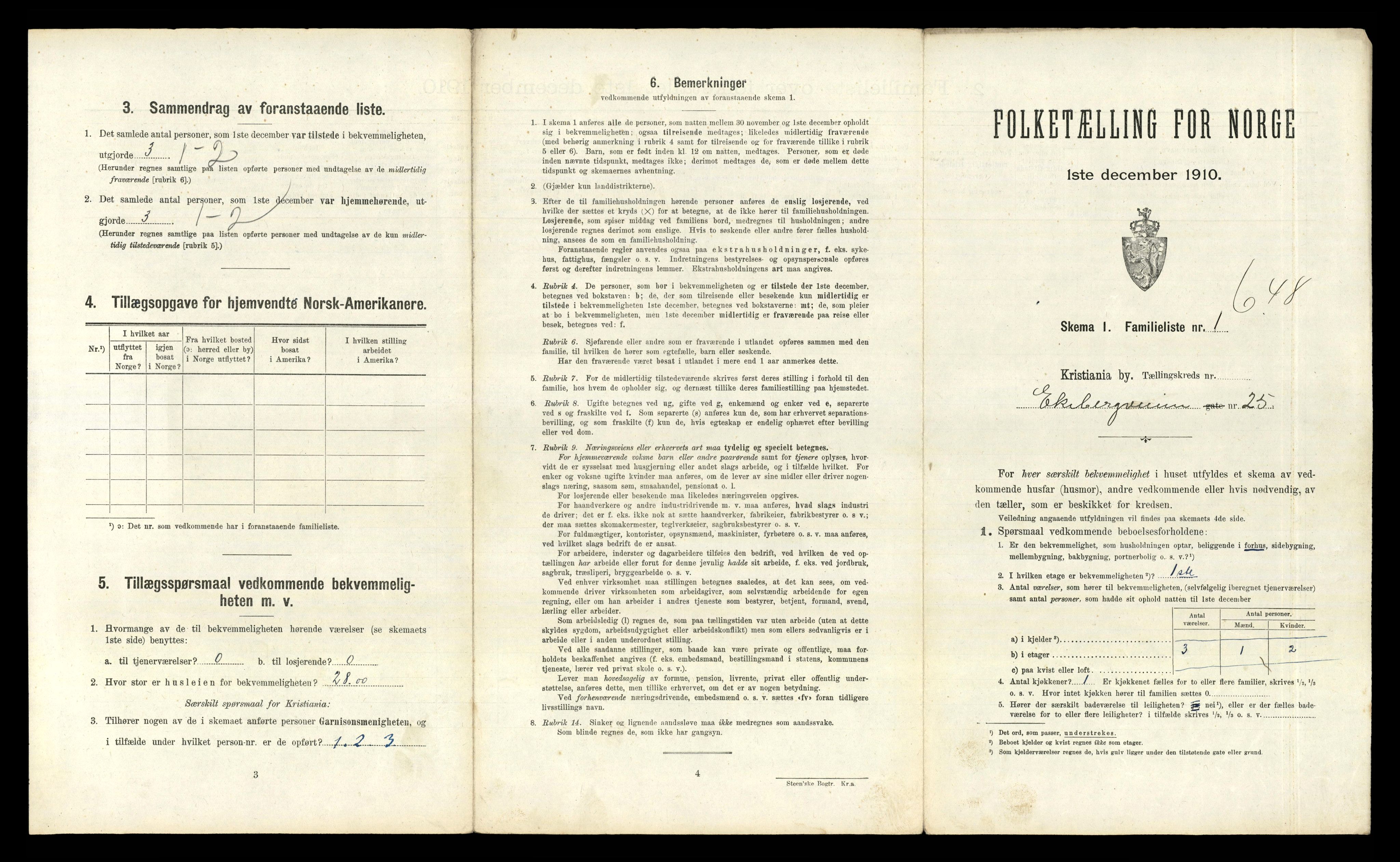 RA, 1910 census for Kristiania, 1910, p. 20191