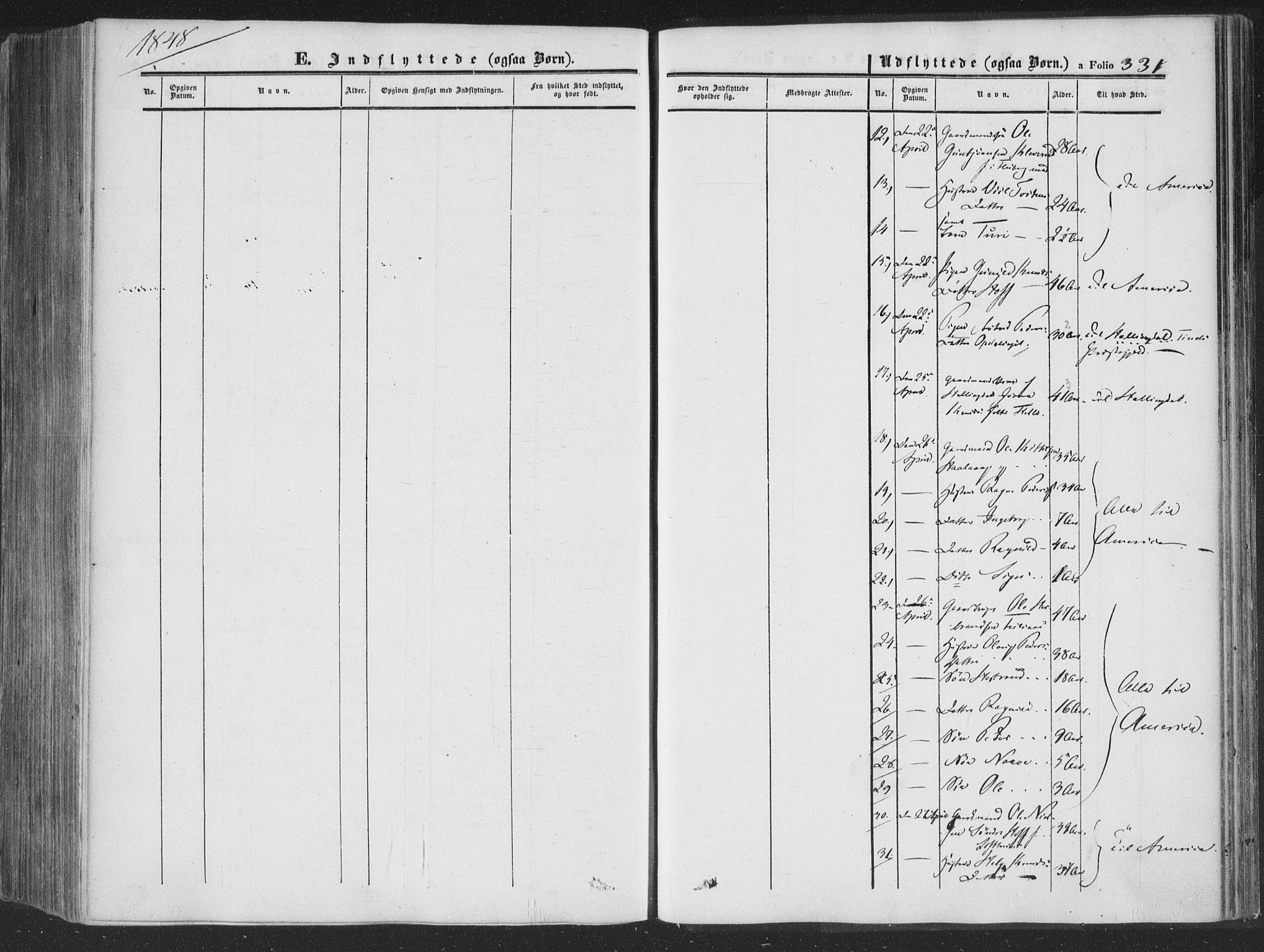 Rollag kirkebøker, AV/SAKO-A-240/F/Fa/L0008: Parish register (official) no. I 8, 1847-1860, p. 331