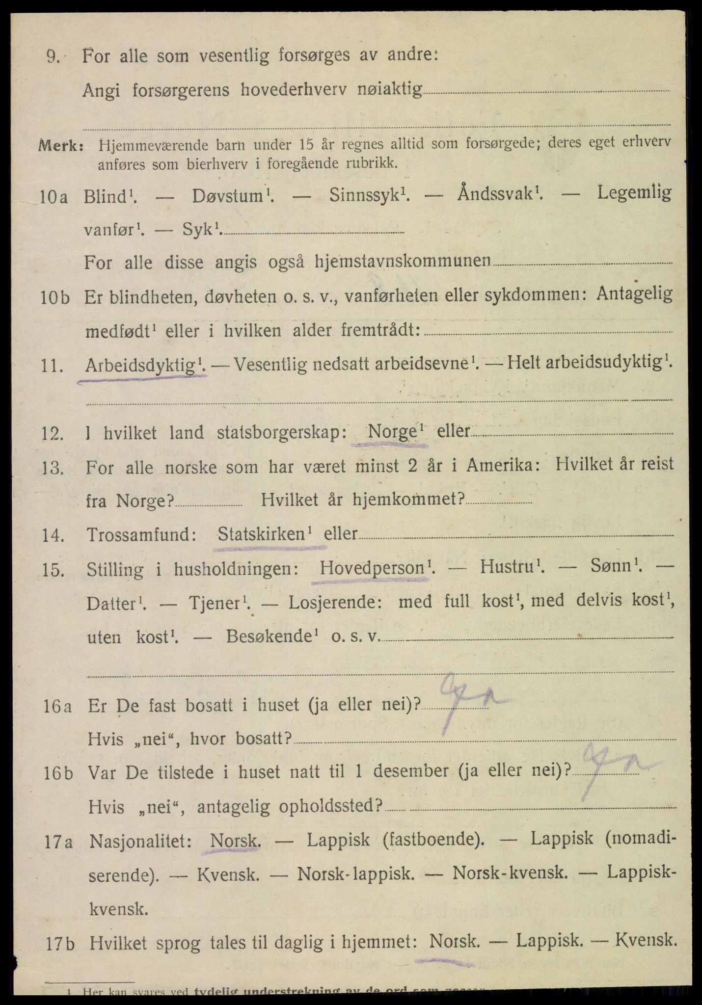 SAT, 1920 census for Verdal, 1920, p. 3728