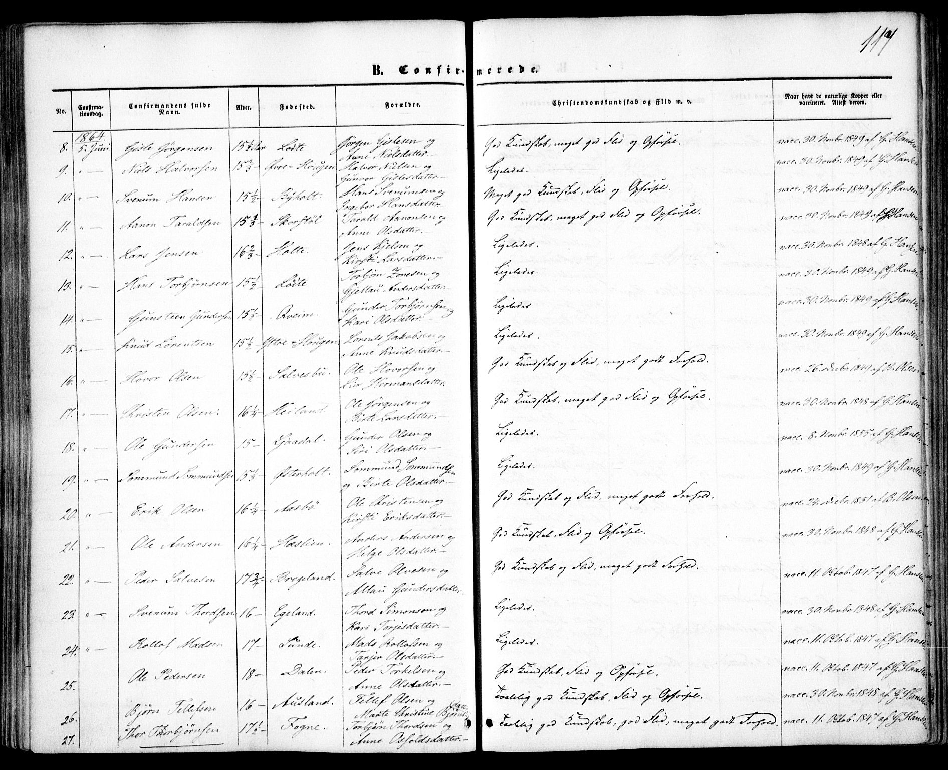 Gjerstad sokneprestkontor, AV/SAK-1111-0014/F/Fa/Faa/L0007: Parish register (official) no. A 7, 1858-1875, p. 117