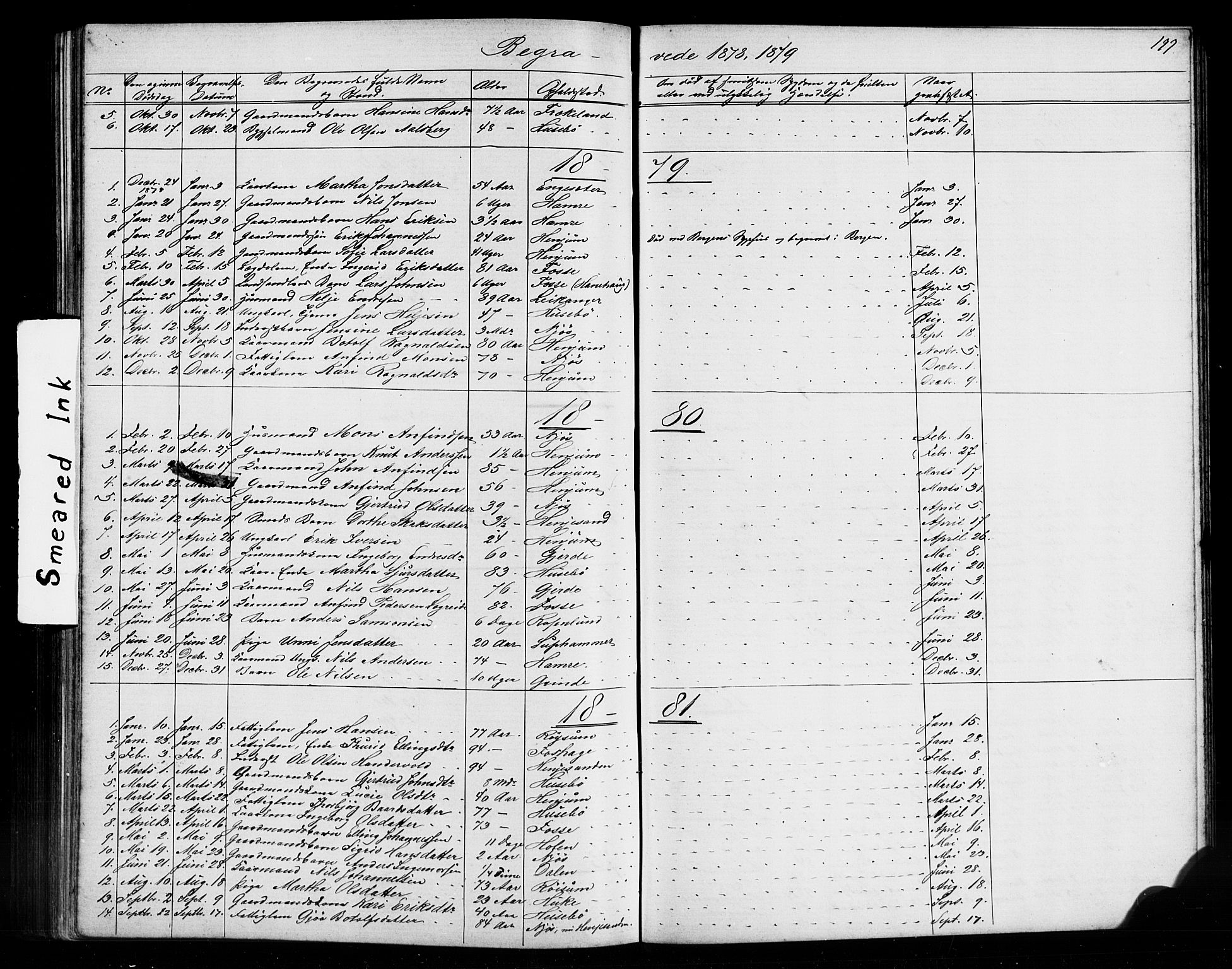 Leikanger sokneprestembete, SAB/A-81001: Parish register (copy) no. A 1, 1873-1916, p. 199