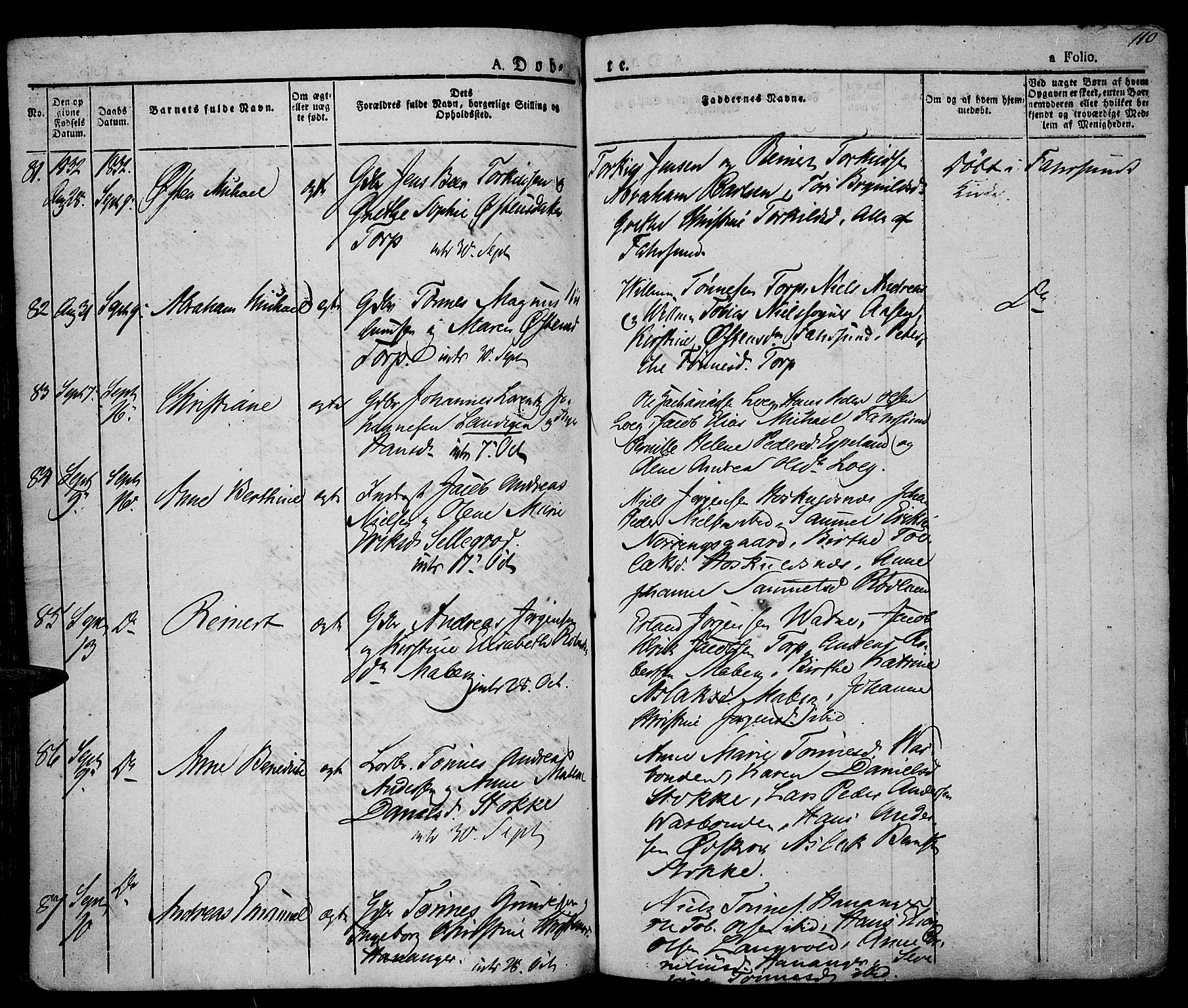 Lista sokneprestkontor, SAK/1111-0027/F/Fa/L0008: Parish register (official) no. A 8, 1823-1835, p. 110
