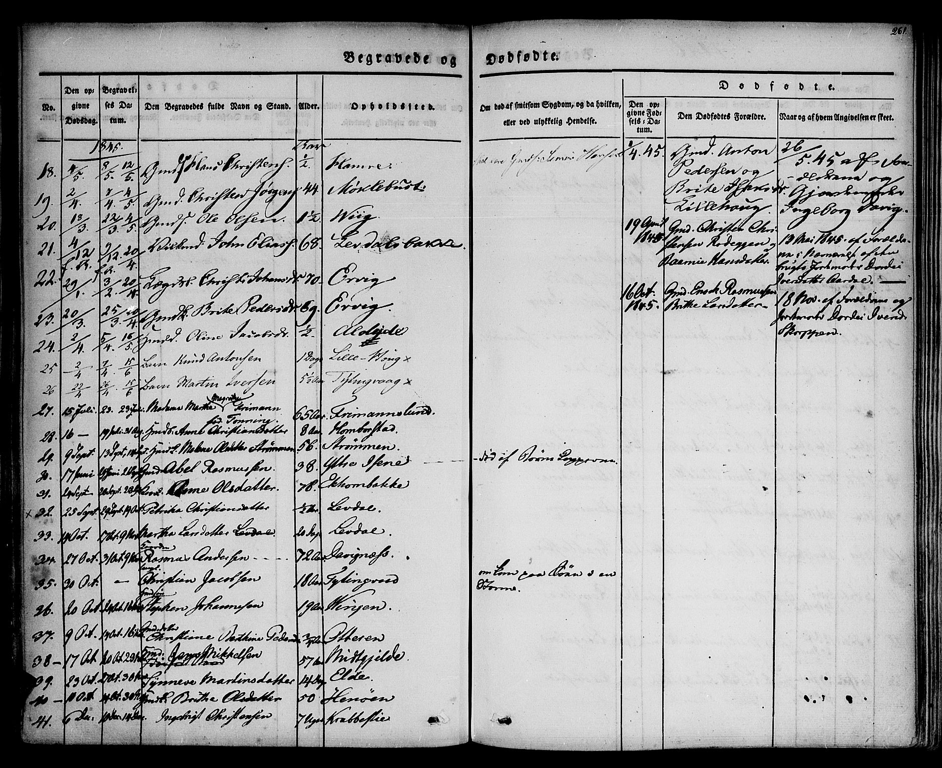 Davik sokneprestembete, AV/SAB-A-79701/H/Haa/Haaa/L0004: Parish register (official) no. A 4, 1830-1849, p. 261