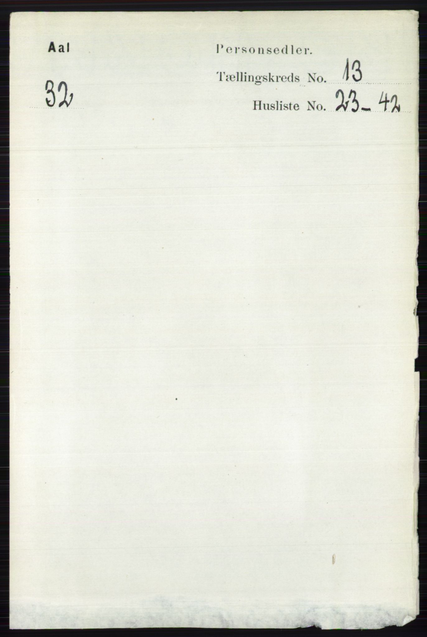 RA, 1891 census for 0619 Ål, 1891, p. 3380