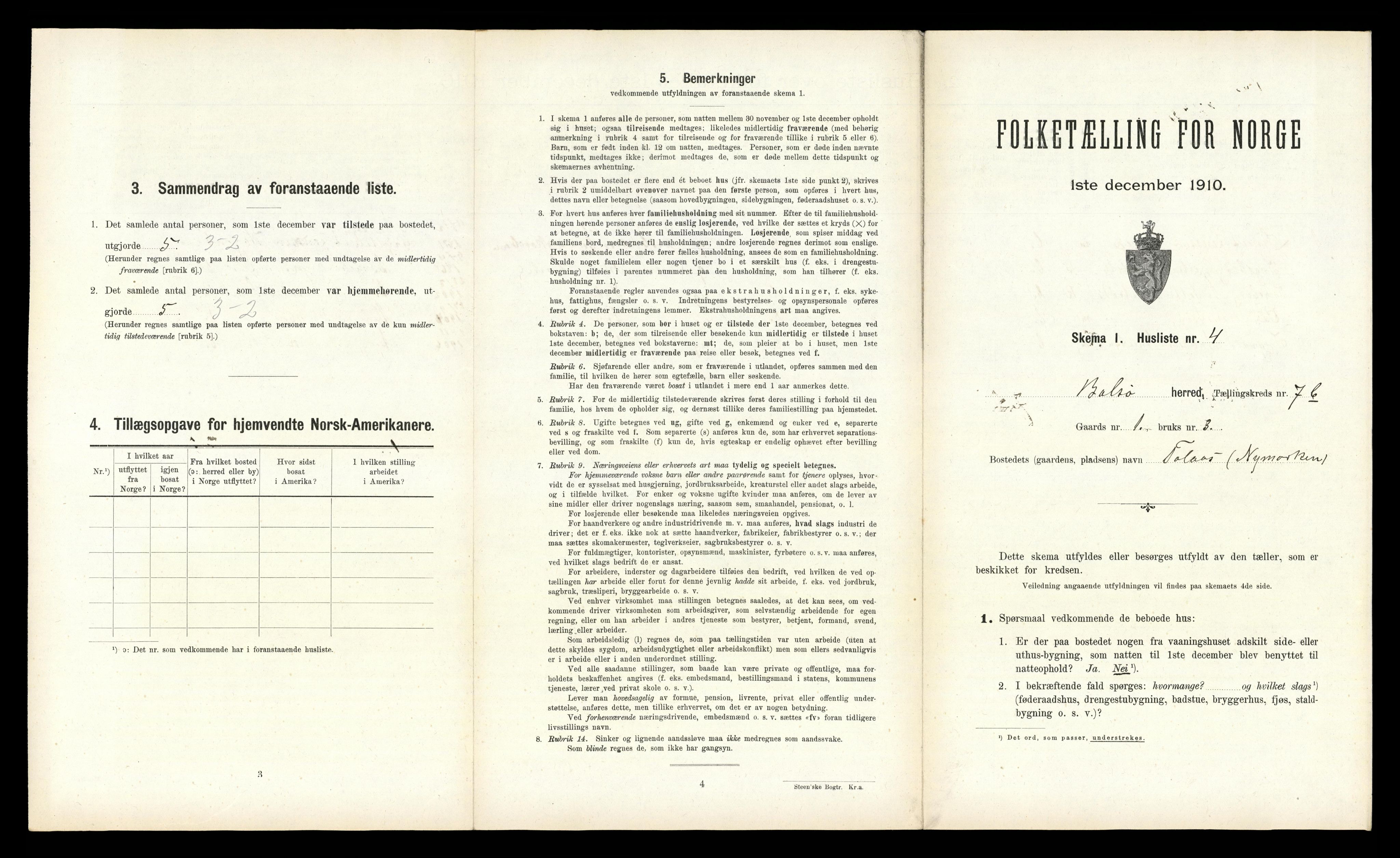 RA, 1910 census for Bolsøy, 1910, p. 1201