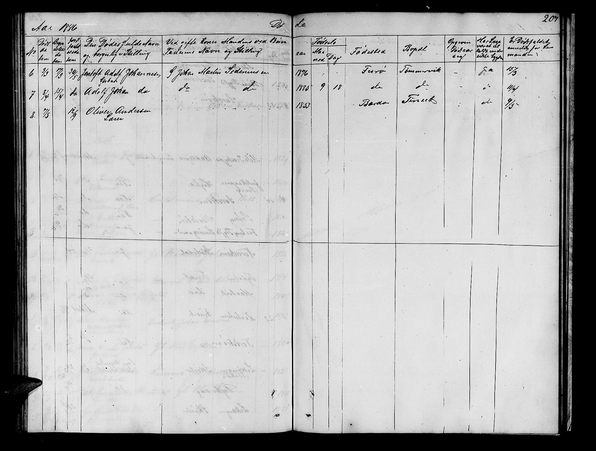 Tranøy sokneprestkontor, SATØ/S-1313/I/Ia/Iab/L0021klokker: Parish register (copy) no. 21, 1861-1886, p. 207