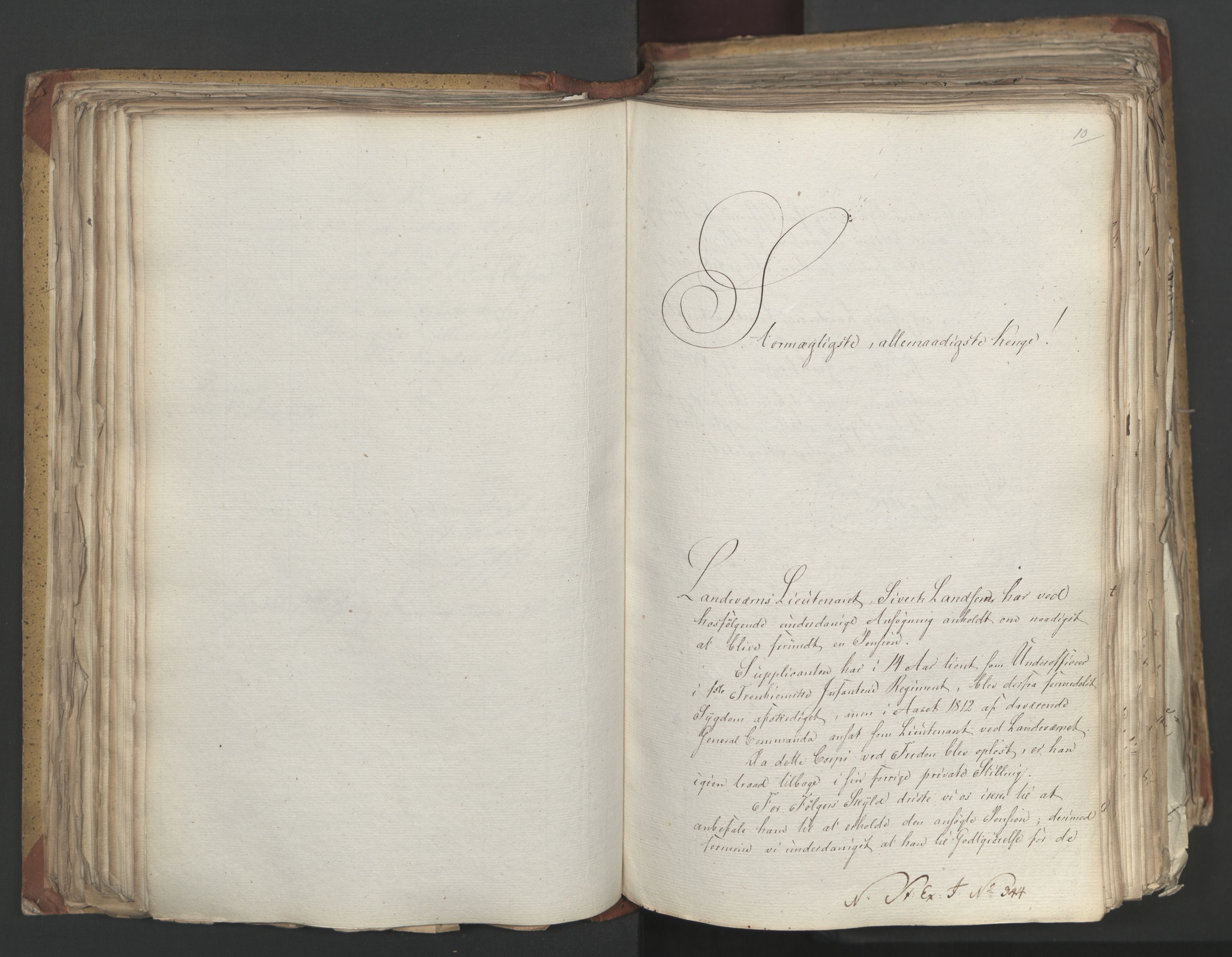 Statsrådsavdelingen i Stockholm, AV/RA-S-1003/D/Da/L0002: Regjeringsinnstillinger nr. 263-518, 1815, p. 160