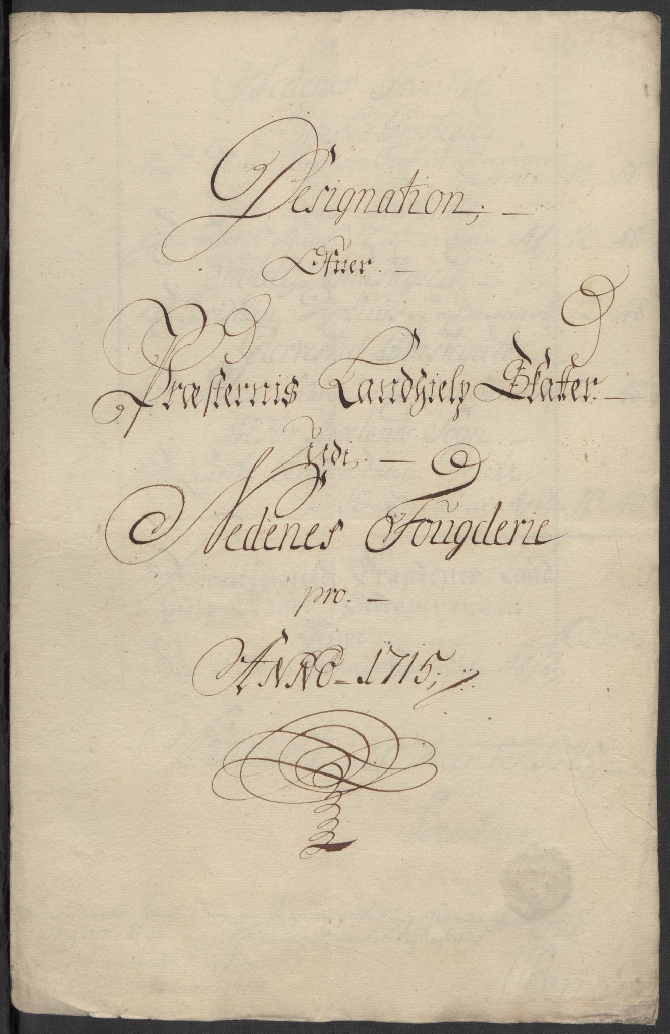 Rentekammeret inntil 1814, Reviderte regnskaper, Fogderegnskap, AV/RA-EA-4092/R39/L2323: Fogderegnskap Nedenes, 1715, p. 25