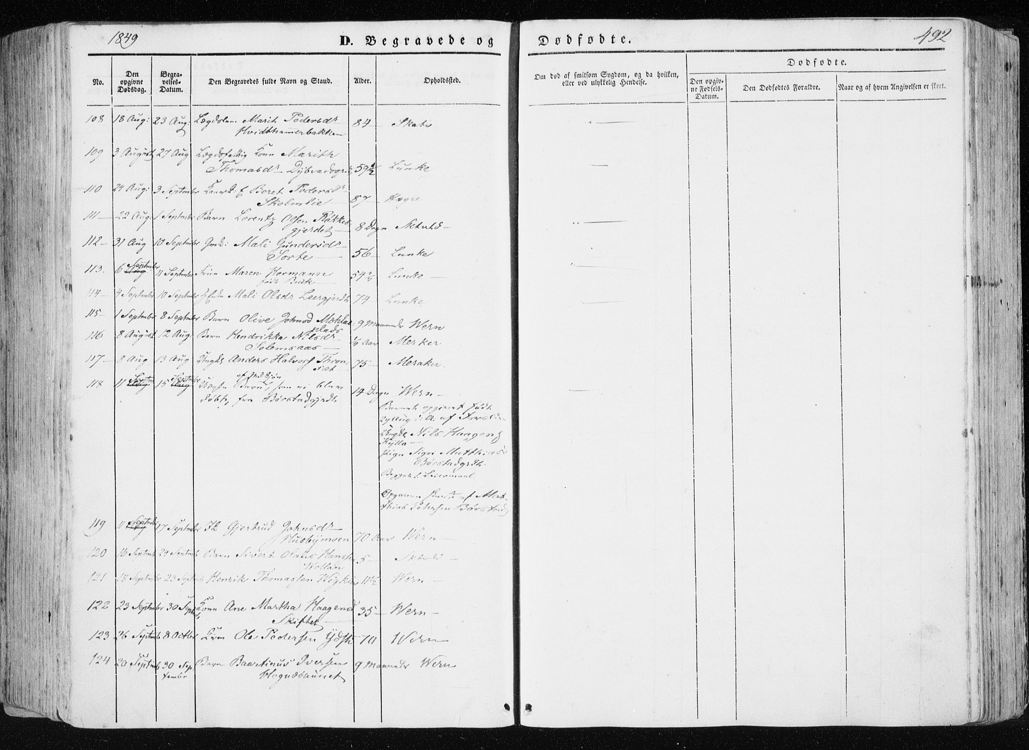 Ministerialprotokoller, klokkerbøker og fødselsregistre - Nord-Trøndelag, SAT/A-1458/709/L0074: Parish register (official) no. 709A14, 1845-1858, p. 492