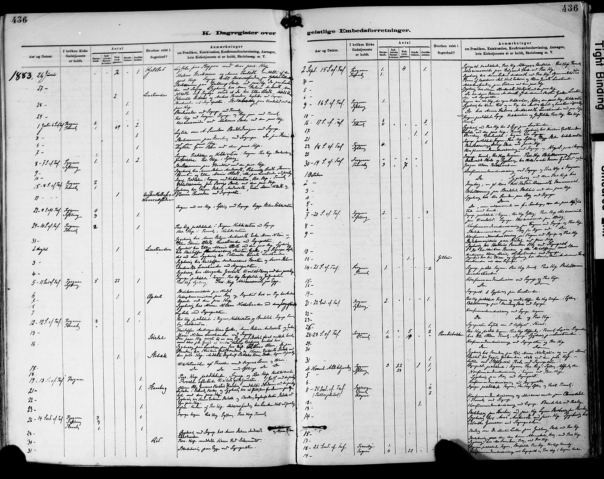 Lier kirkebøker, SAKO/A-230/F/Fa/L0015: Parish register (official) no. I 15, 1883-1894, p. 436